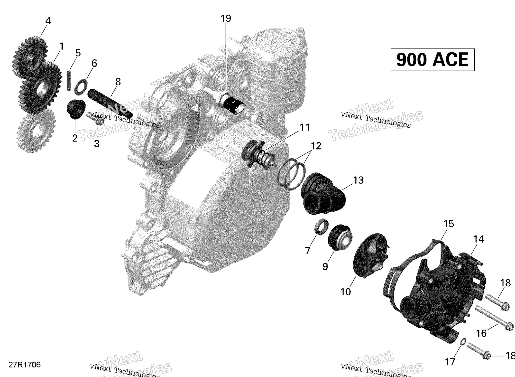 Двигатель Cooling - 900 Ace