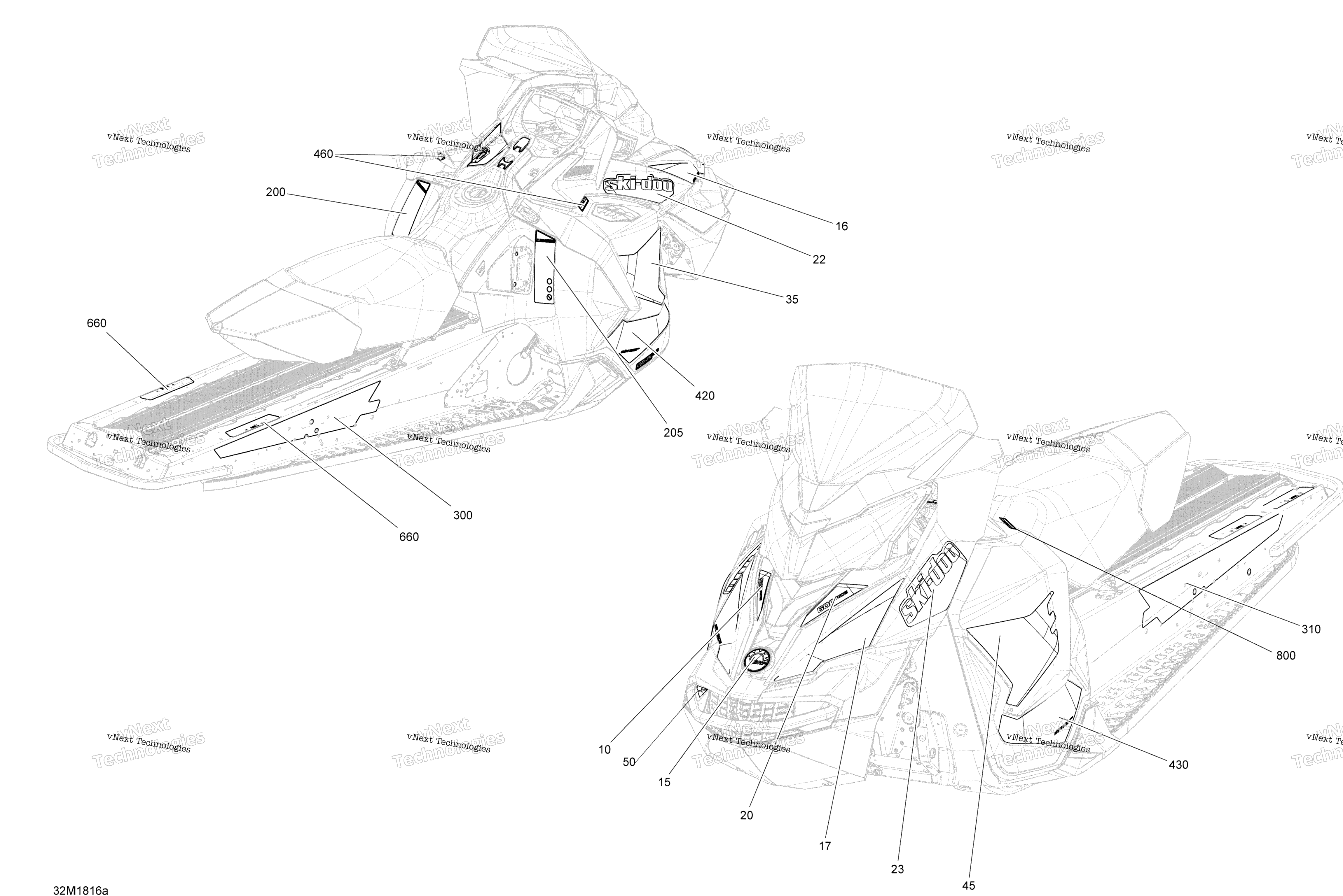 Наклейки Mxz - 600Ho E-Tec - Package X