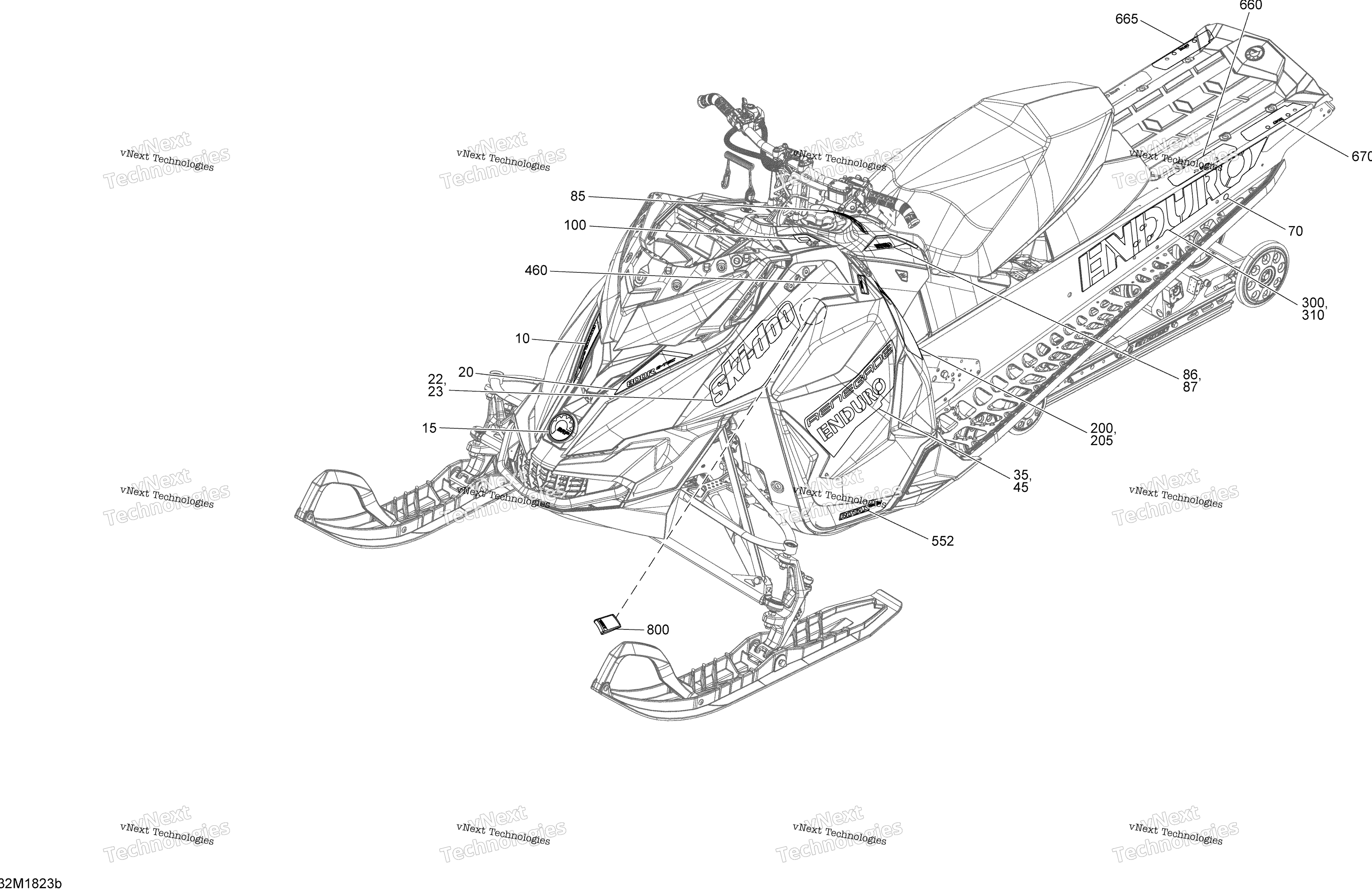Наклейки Renegade - 800R E-Tec - Package Enduro