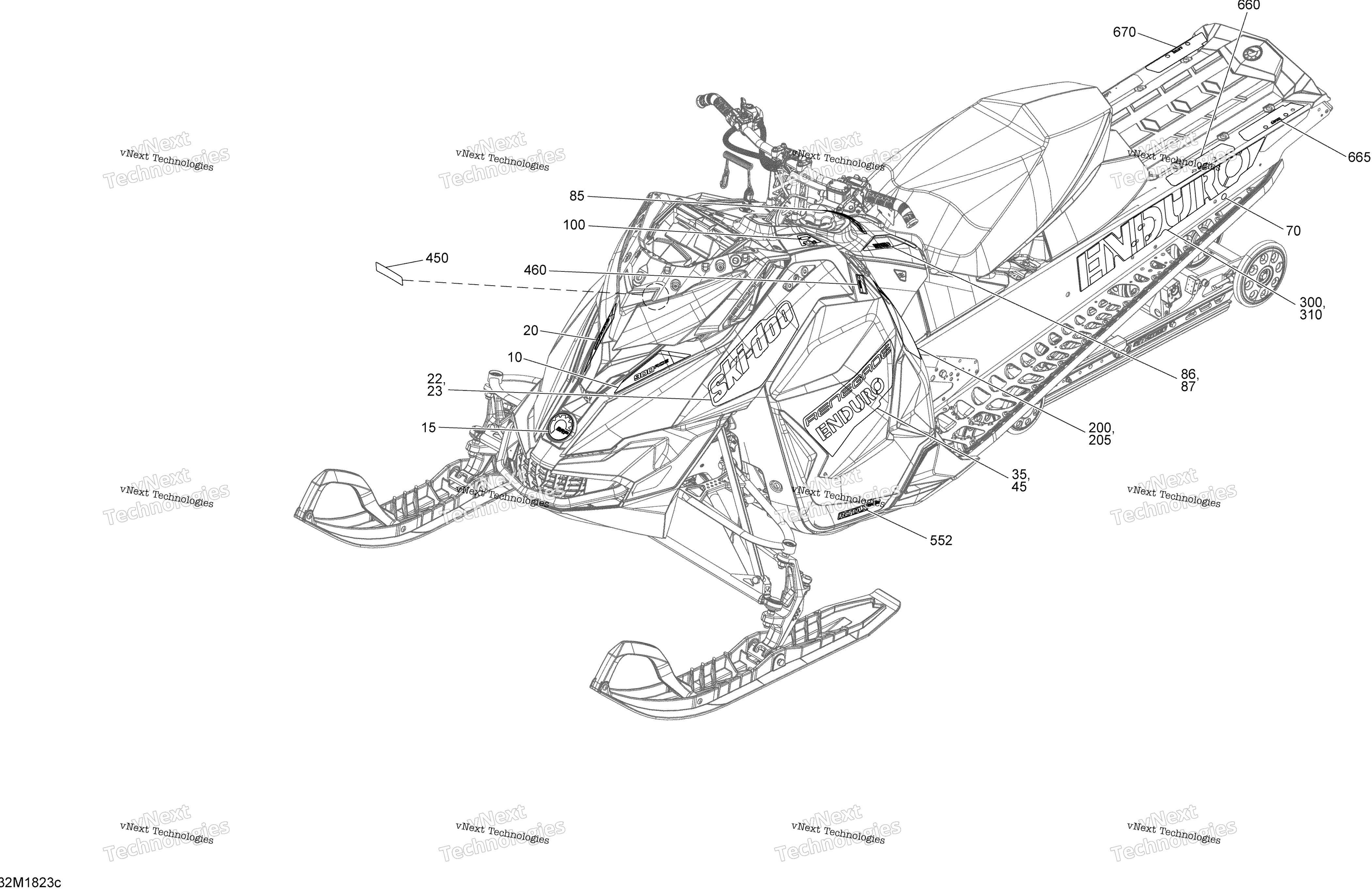 Наклейки Renegade - 900 Ace - Package Enduro