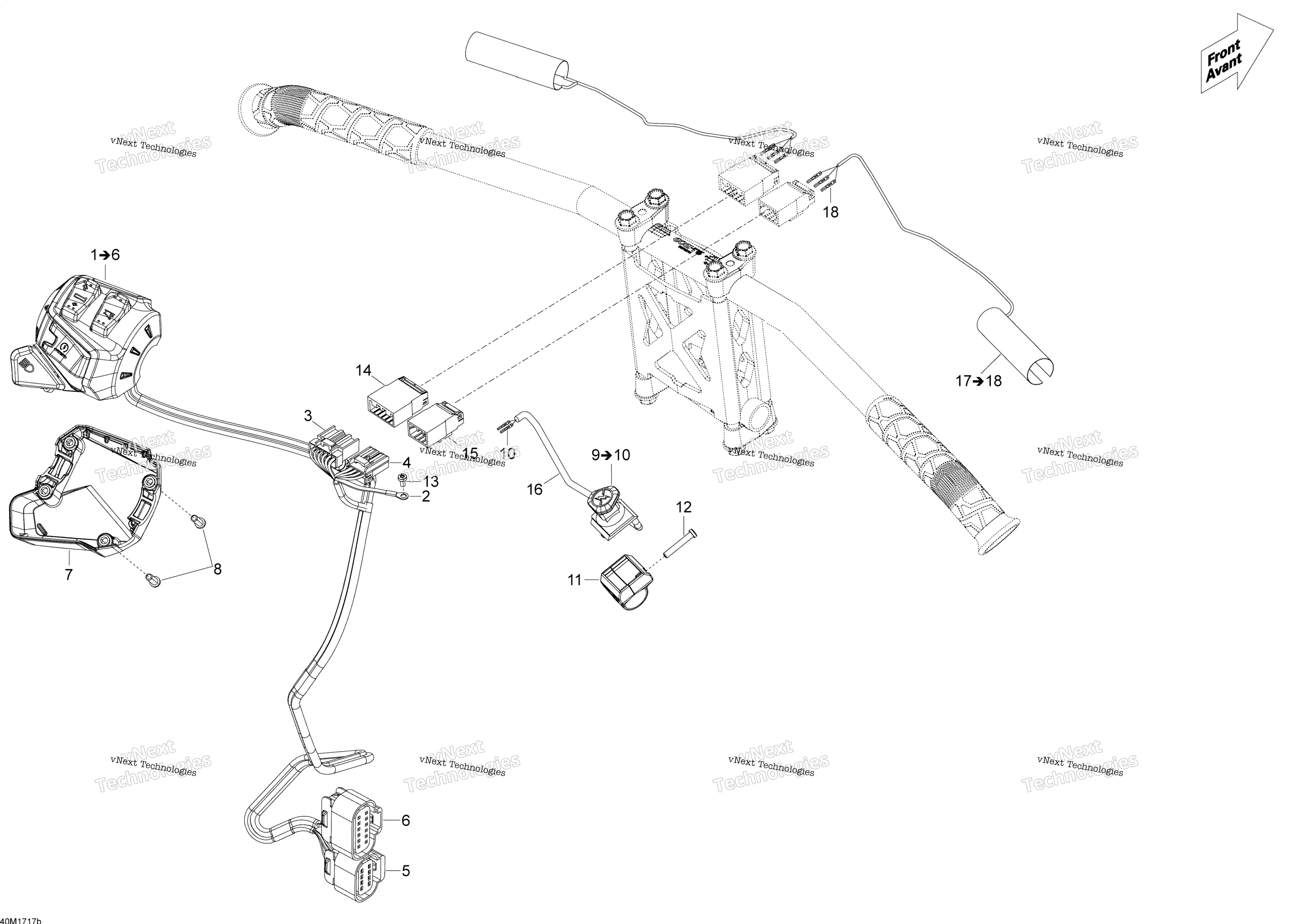 Рулевое управление Wiring Harness - 600Ho E-Tec 2018