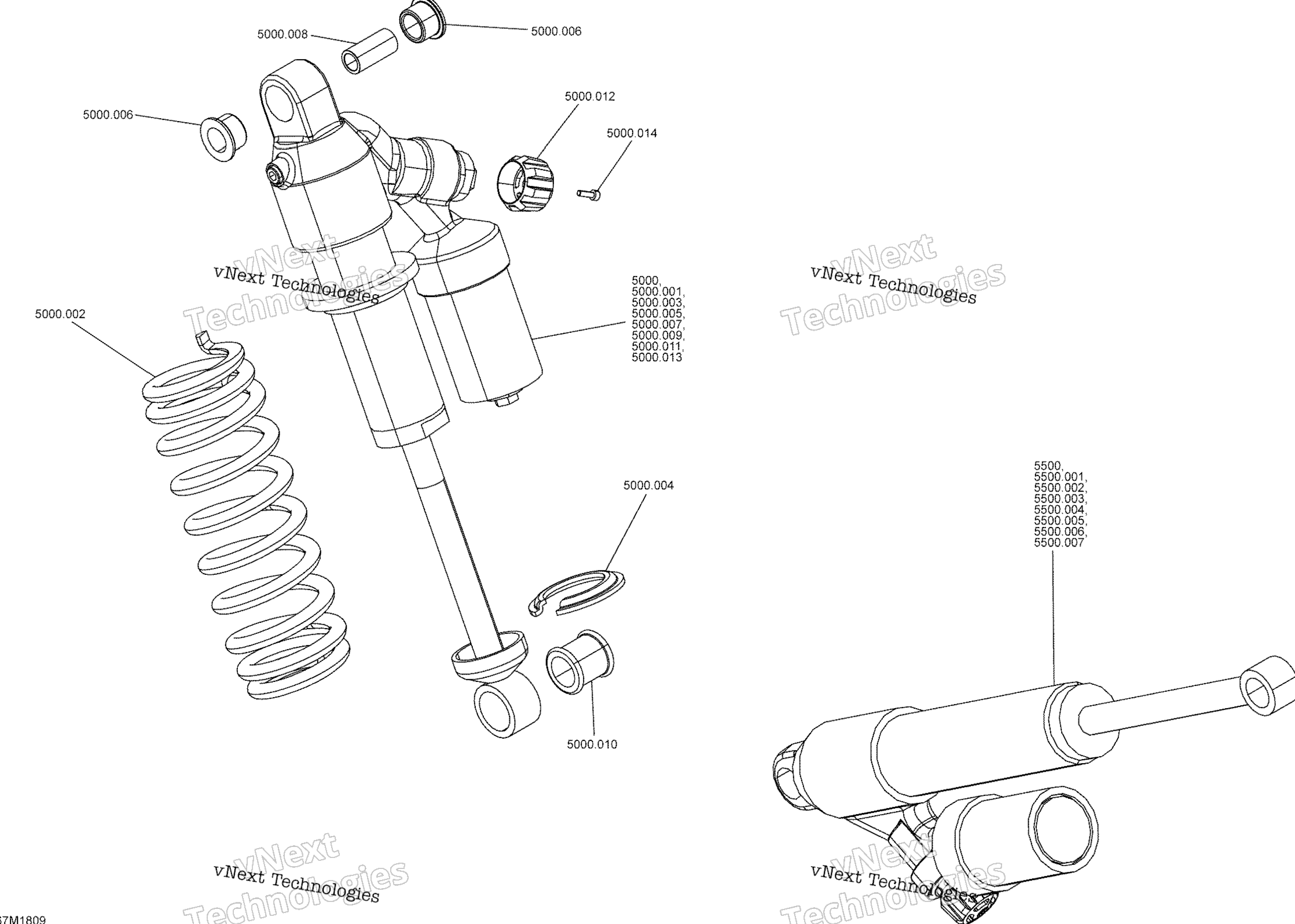Задняя часть Shocks Freeride - Package 154