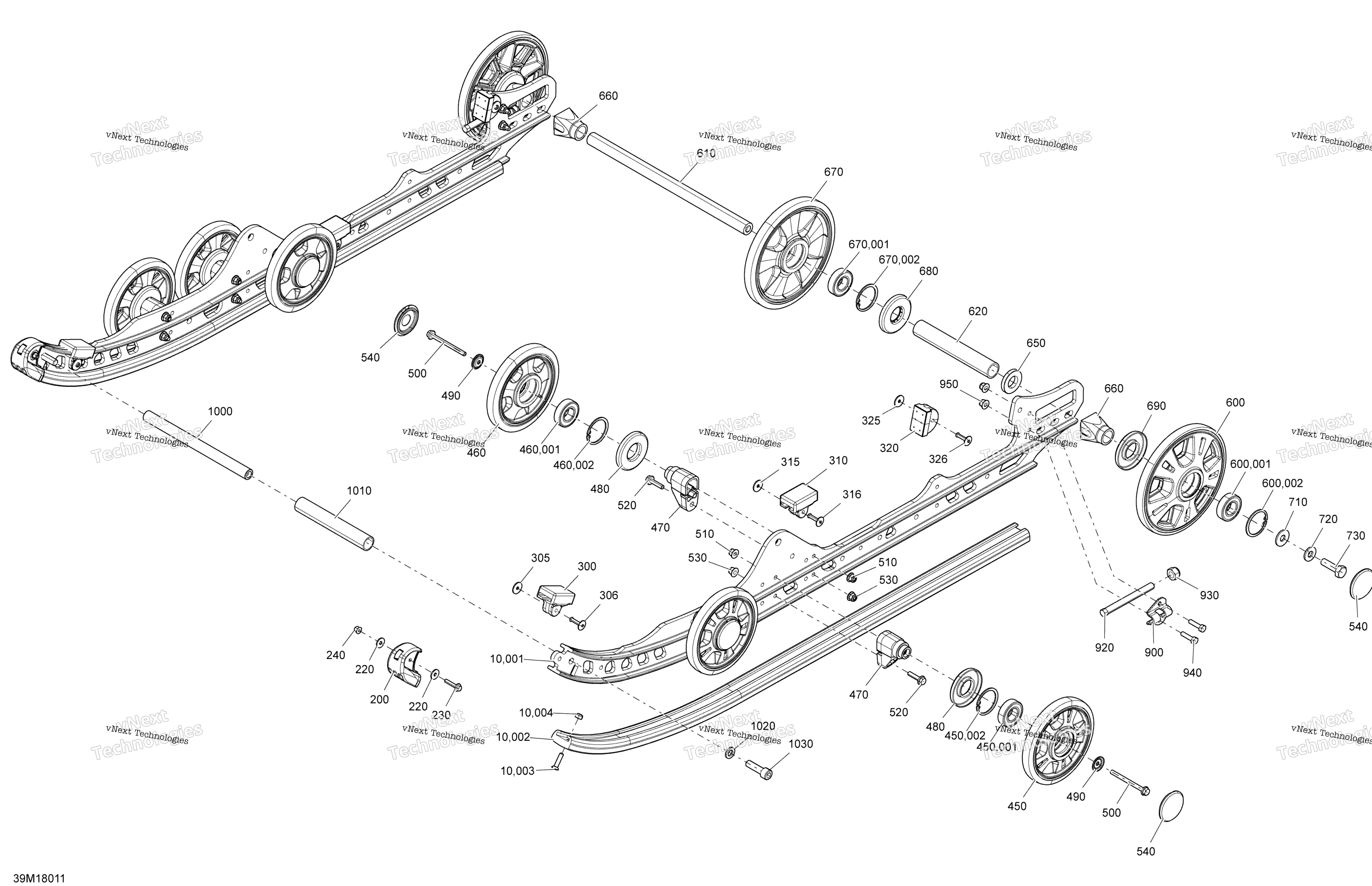 Задняя часть Suspension Mxz - 600 Ace - Inferior