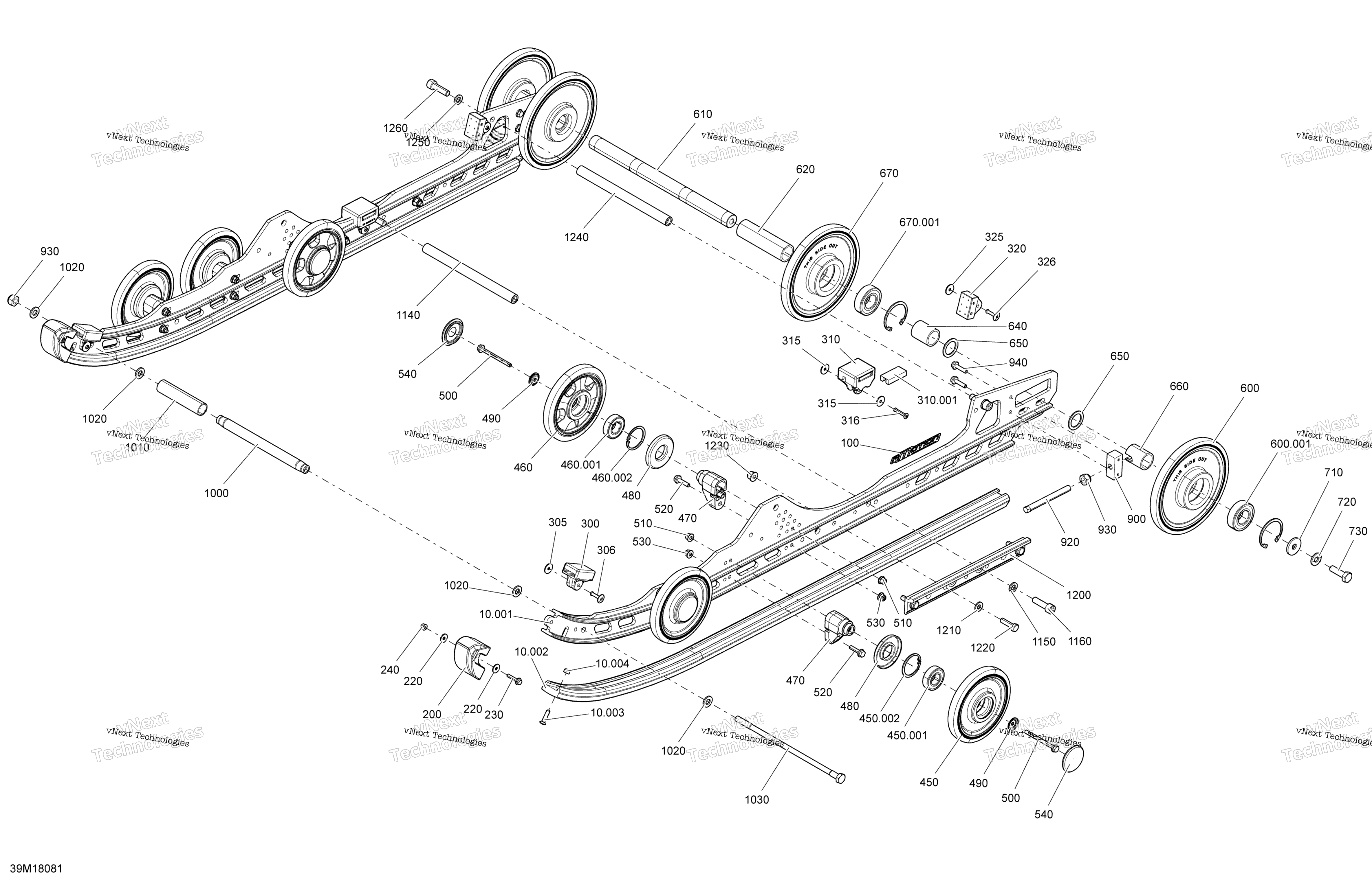 Задняя часть Suspension Mxz - Package Xrs Iron Dog - Inferior