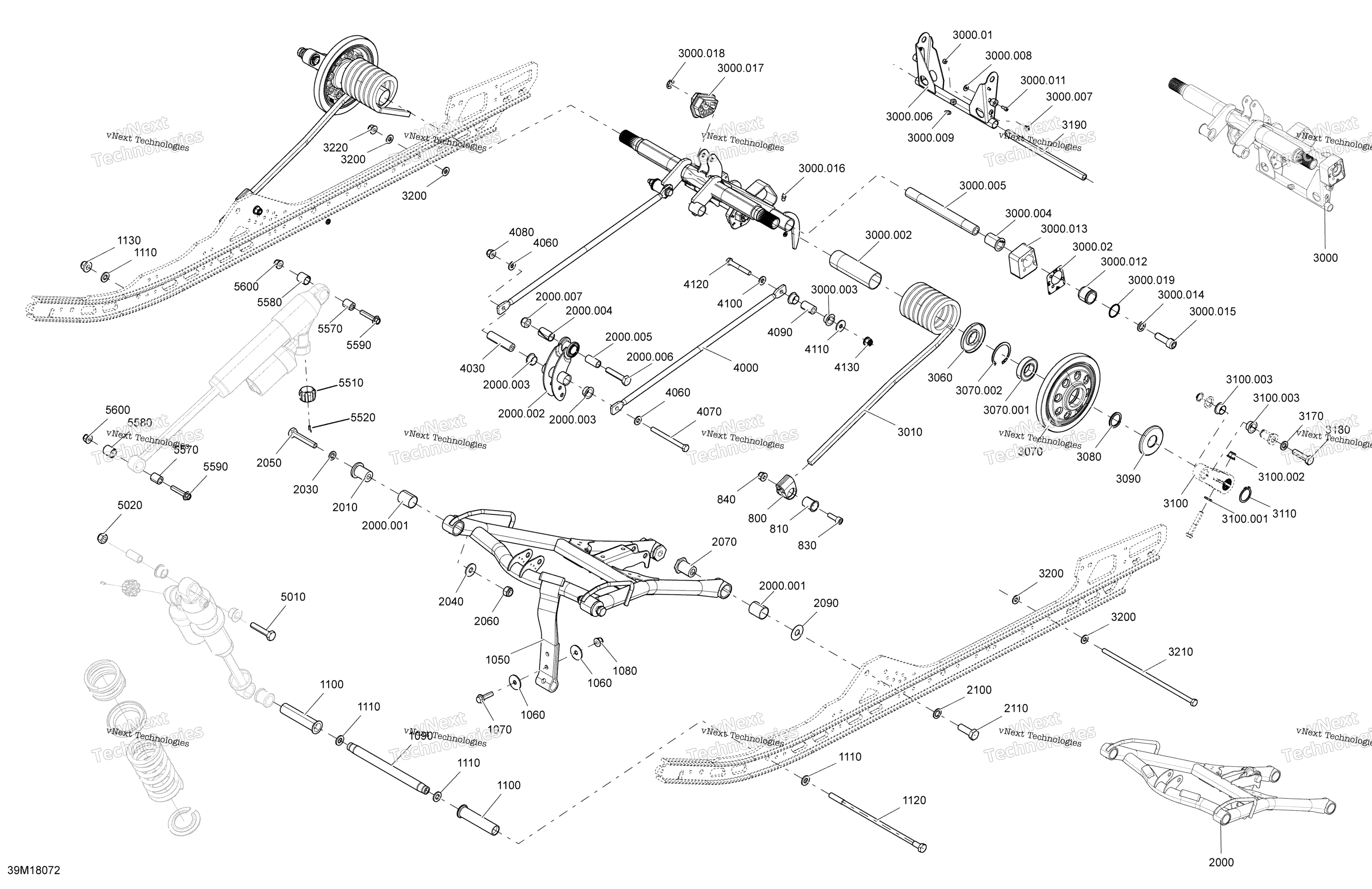 Задняя часть Suspension Mxz - Package Blizzard - Superior
