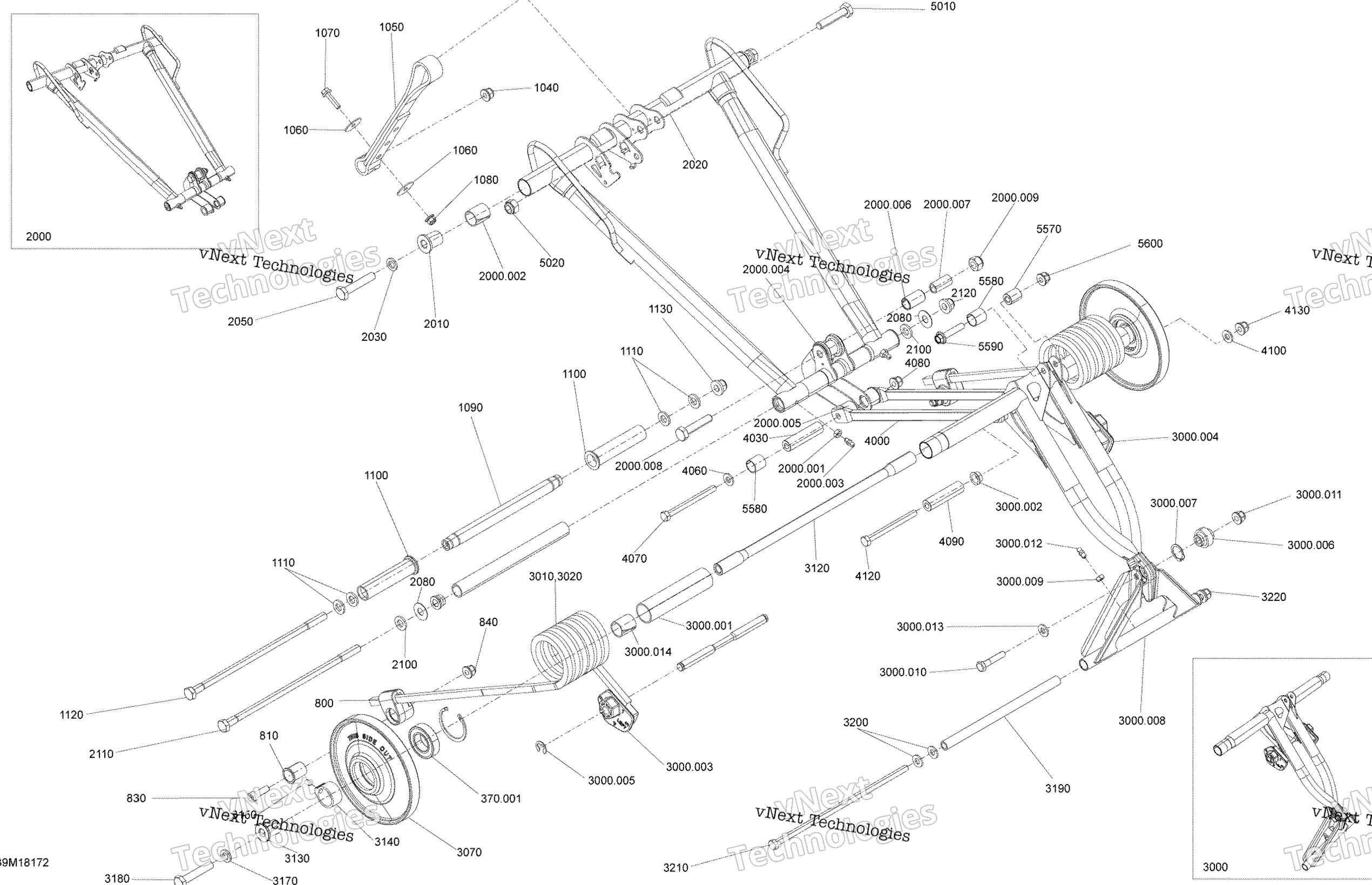 Задняя часть Suspension Summit - 600 Carb - Package Sport - Superior