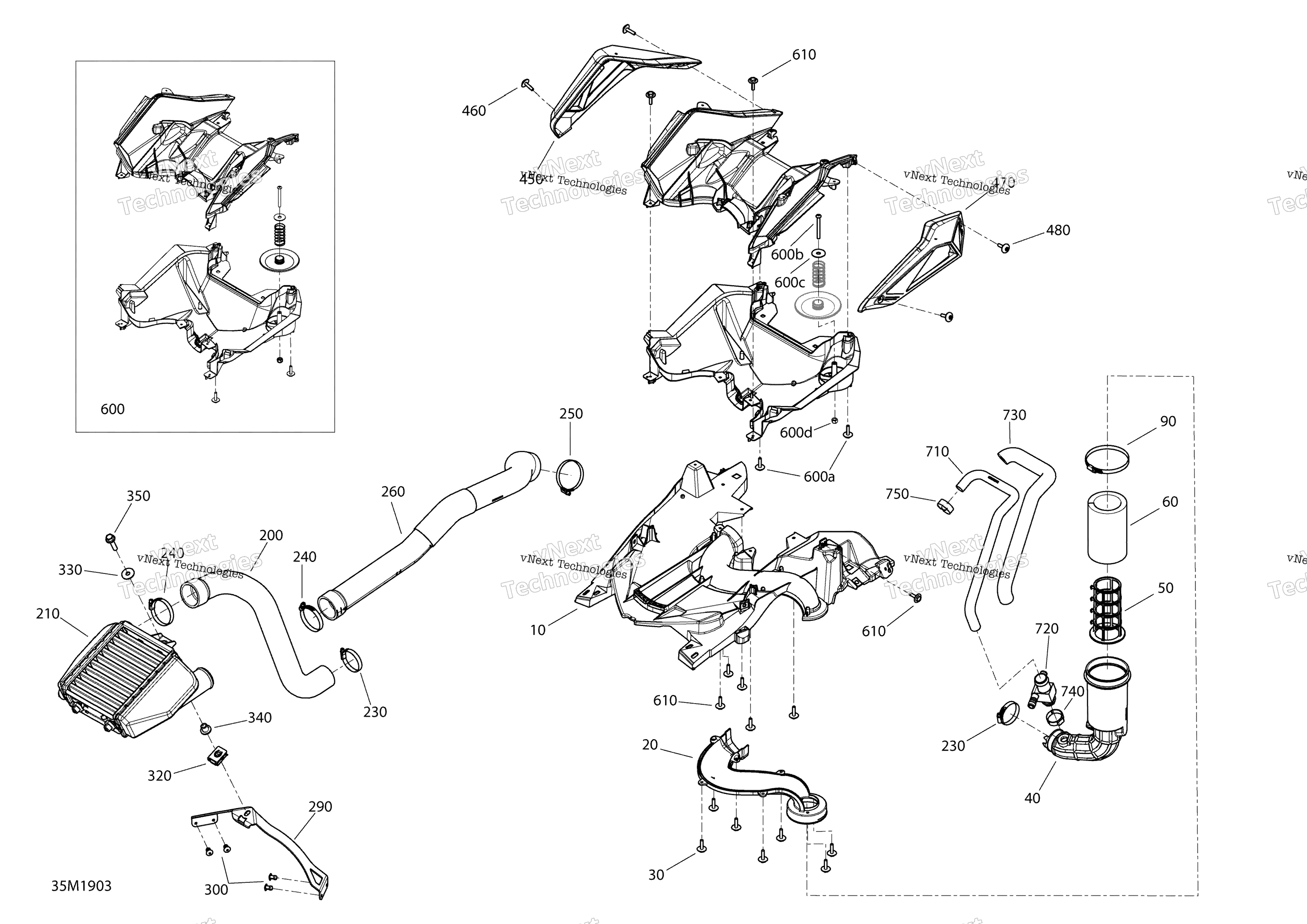 Воздушный впуск Rev Gen4 900 Ace Turbo