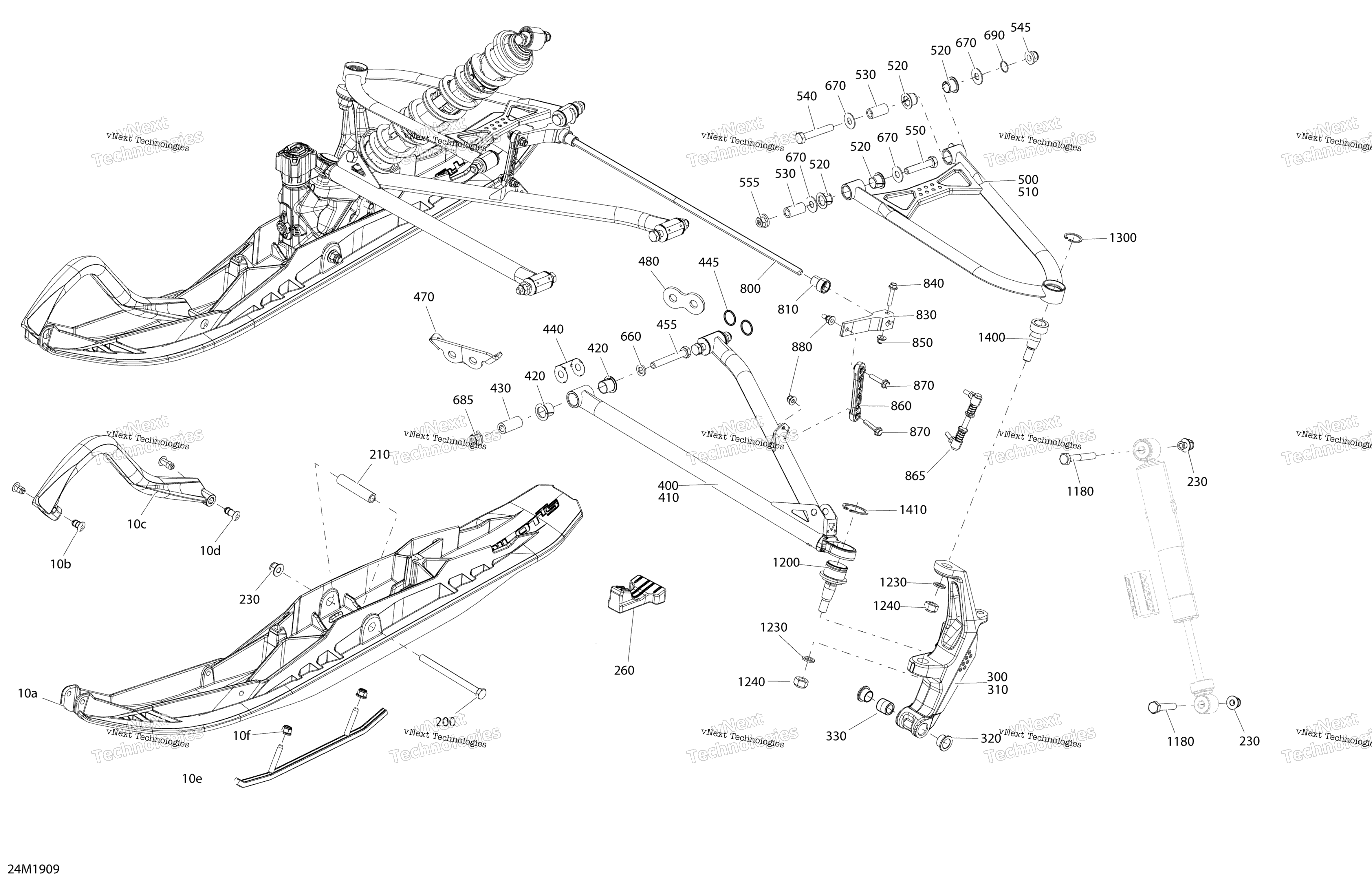Передняя часть Suspension And Ski - Packages 137 & 146