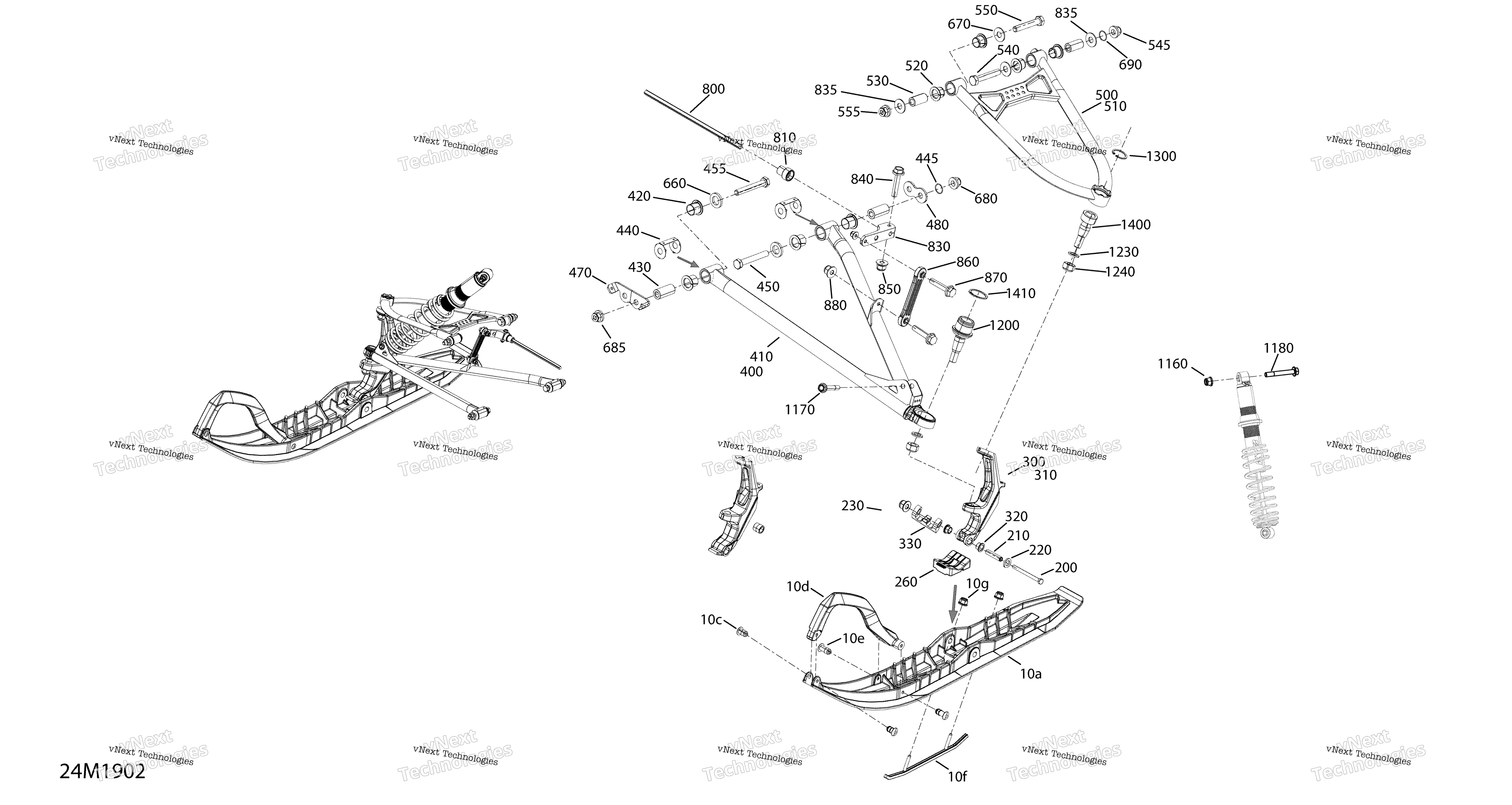 Передняя часть Suspension And Ski