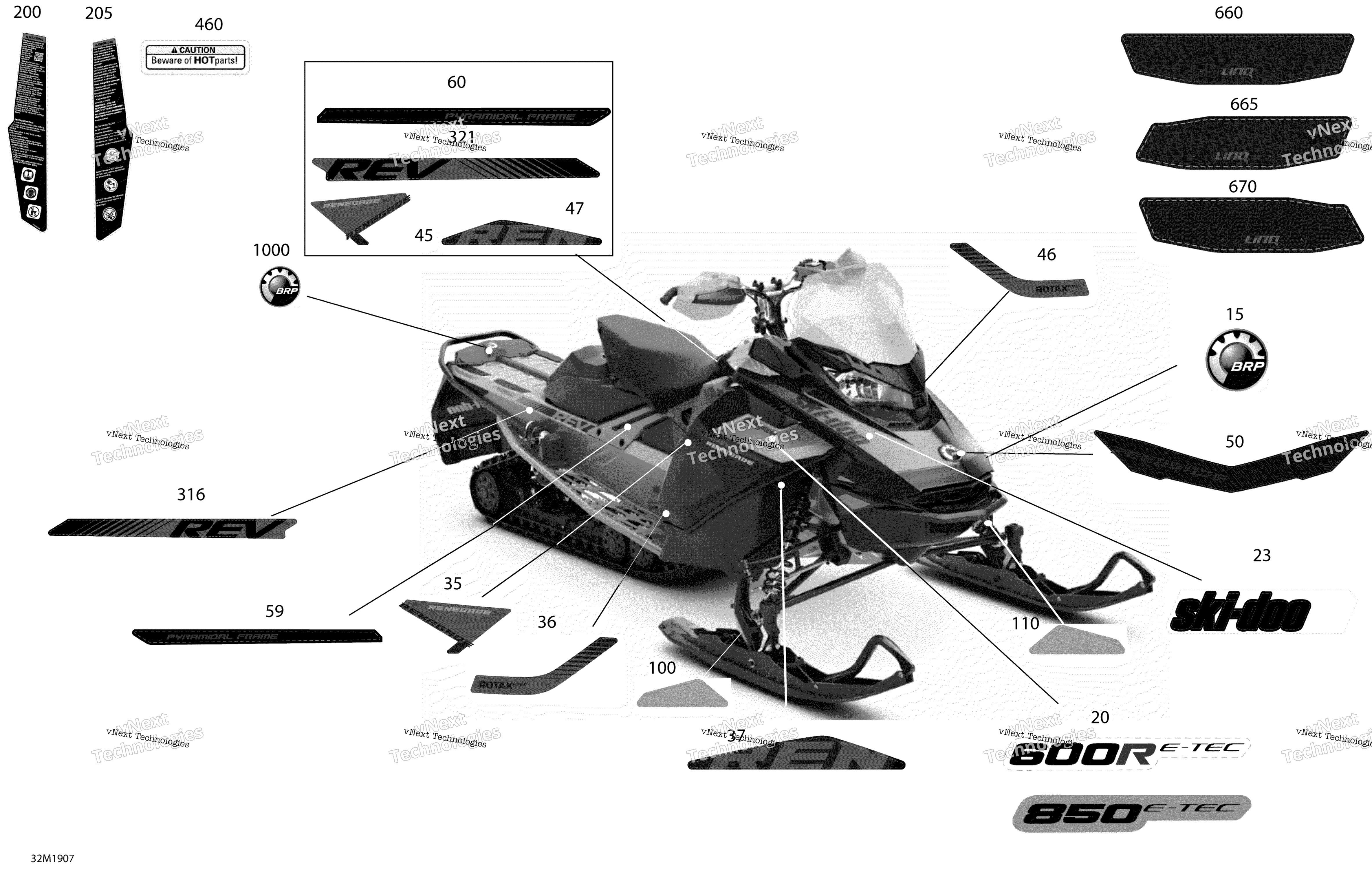 Наклейки - 600R E-Tec - Package X