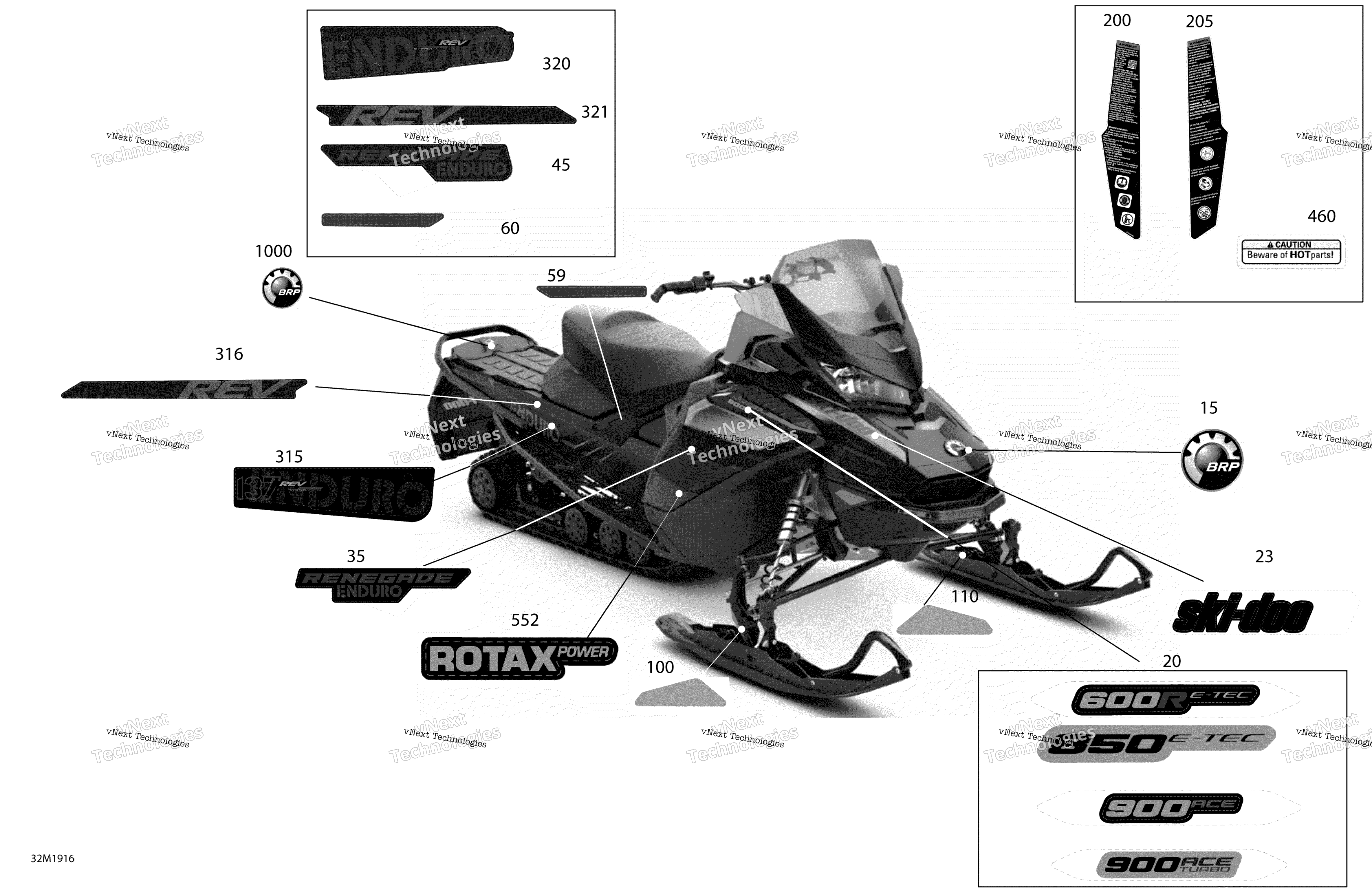 Наклейки - 900 Ace - Package Enduro