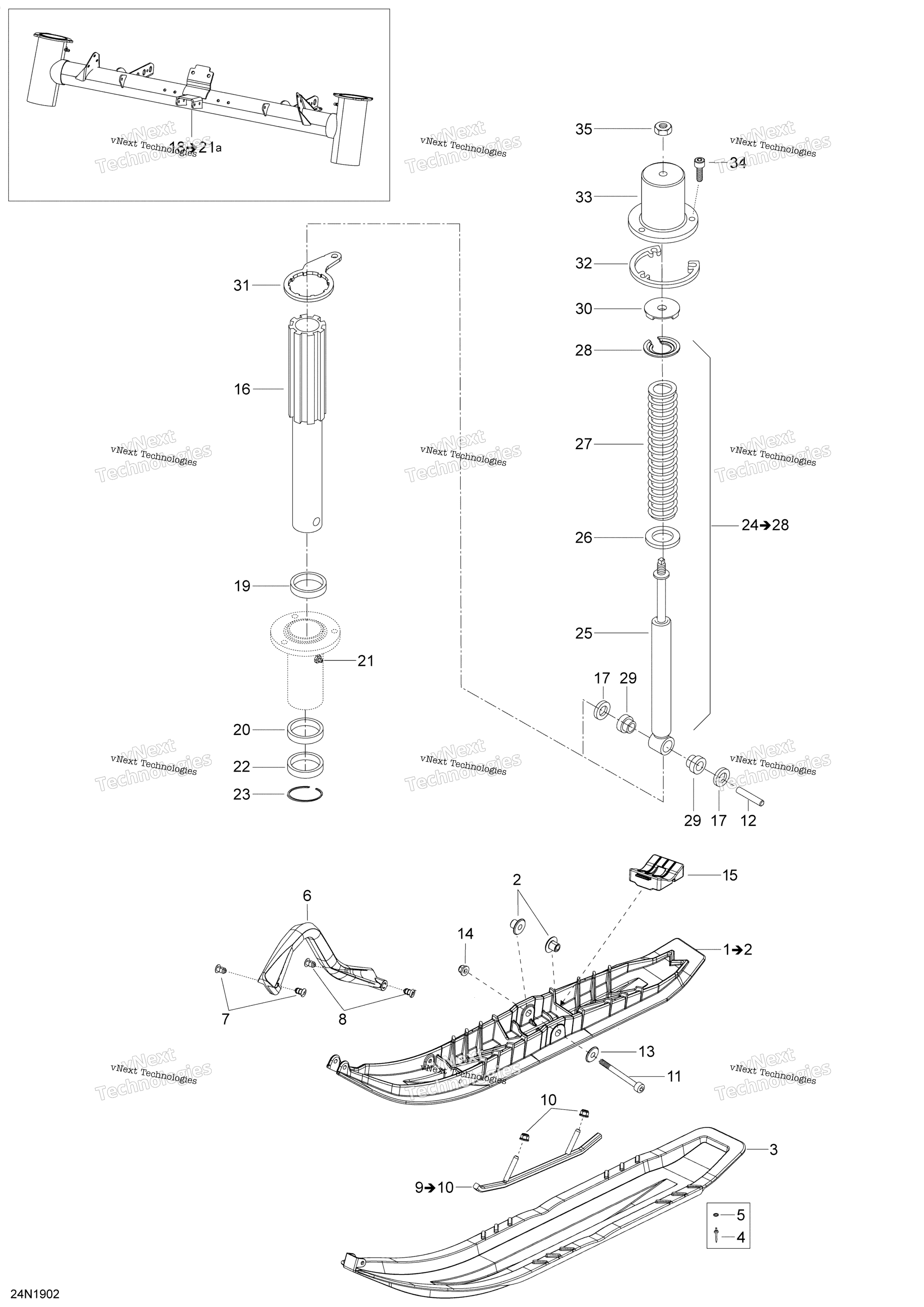 Передняя часть Suspension And Ski