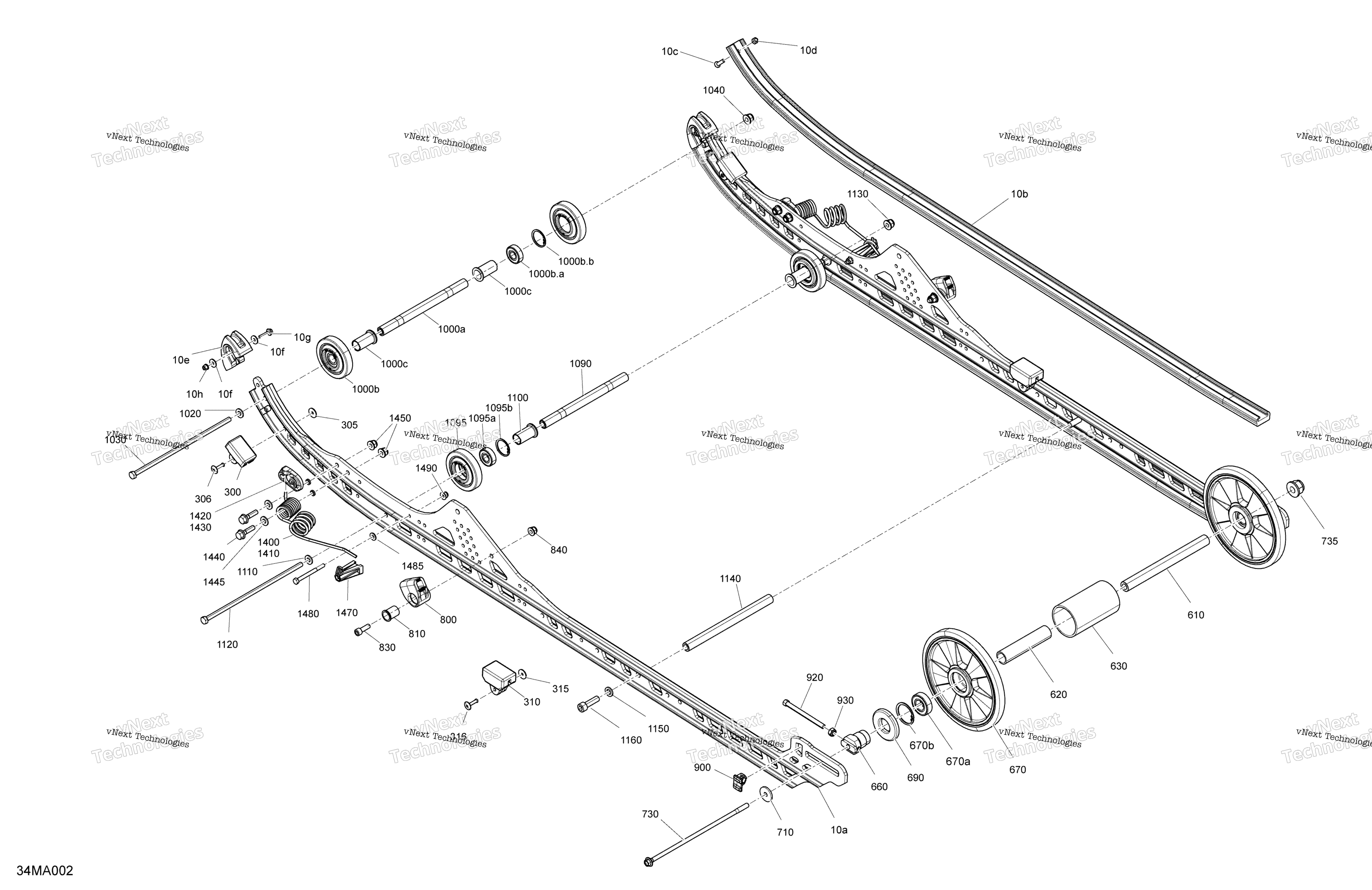 Подвеска - Rear - Lower Section - Model 165"
