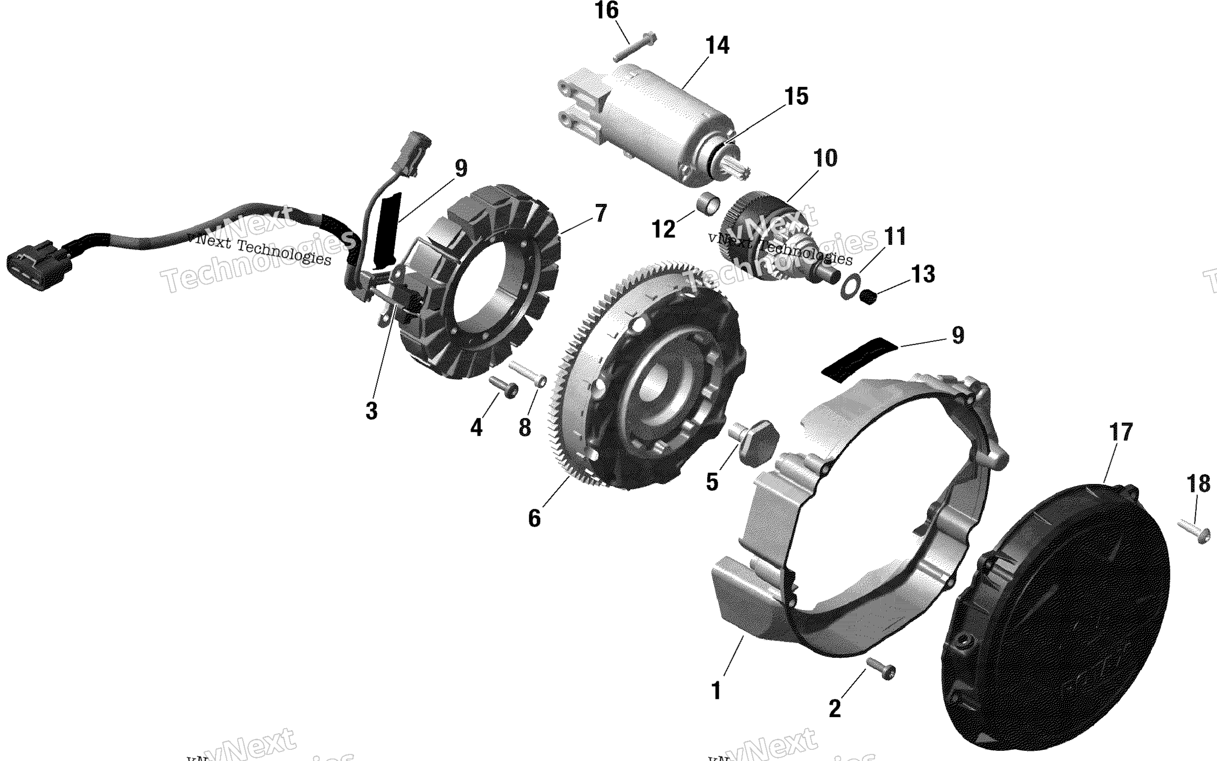 Rotax Magneto и Electric Starter