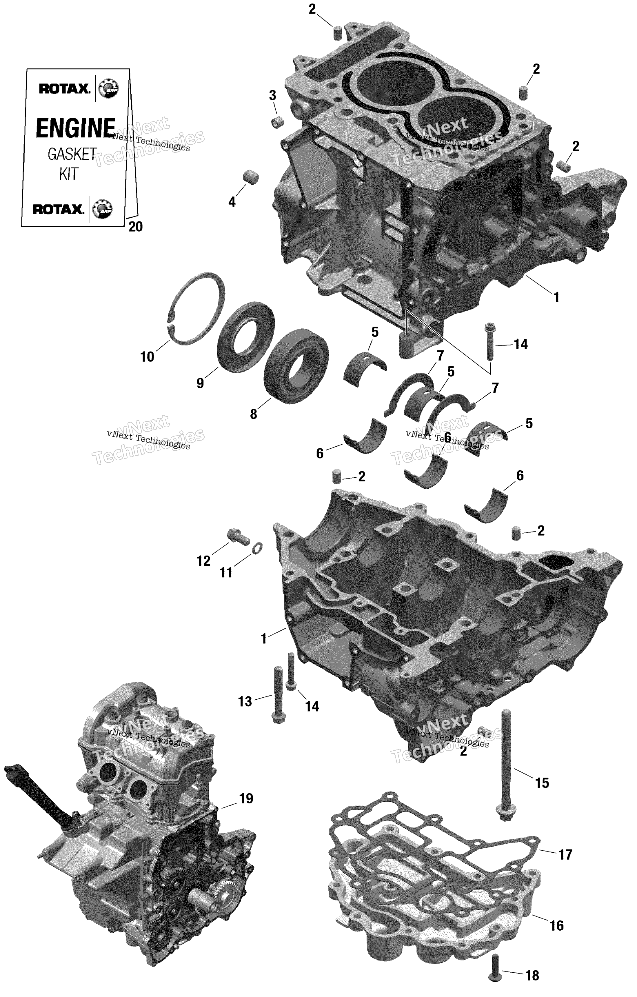 Rotax Crankcase