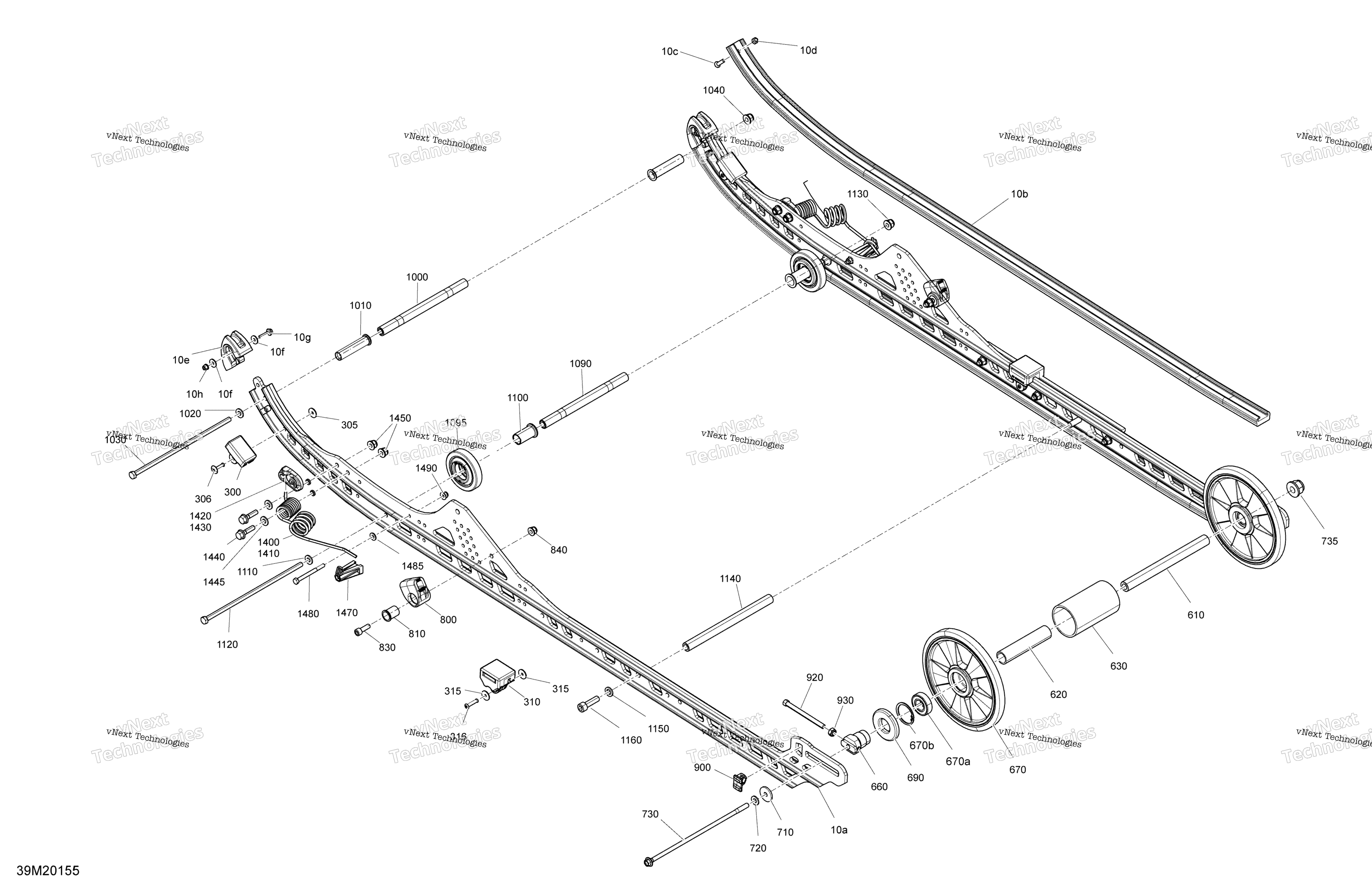 Подвеска, задняя - Lower Section - Model 154"
