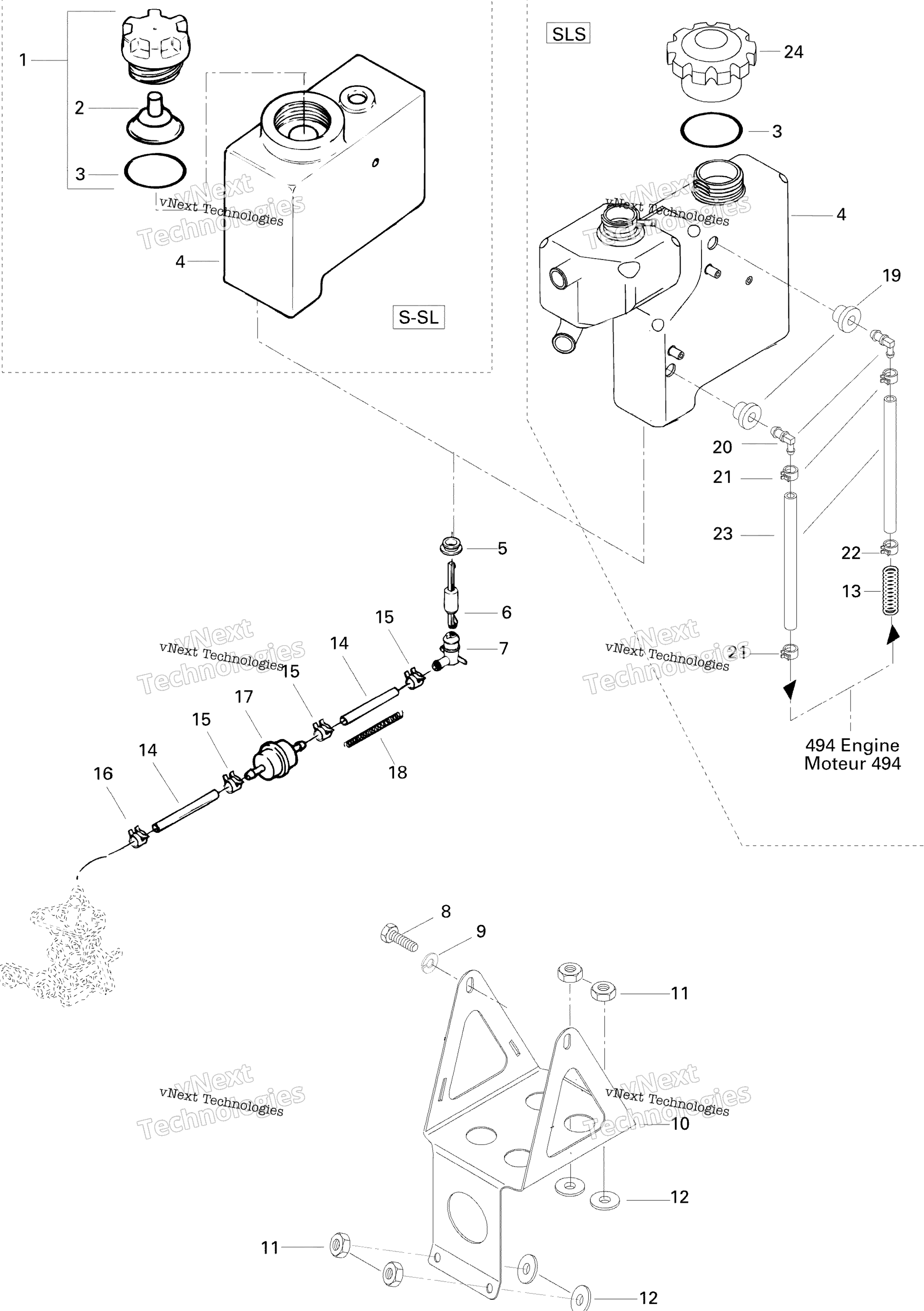 масляный Tank And Support Formula Sls