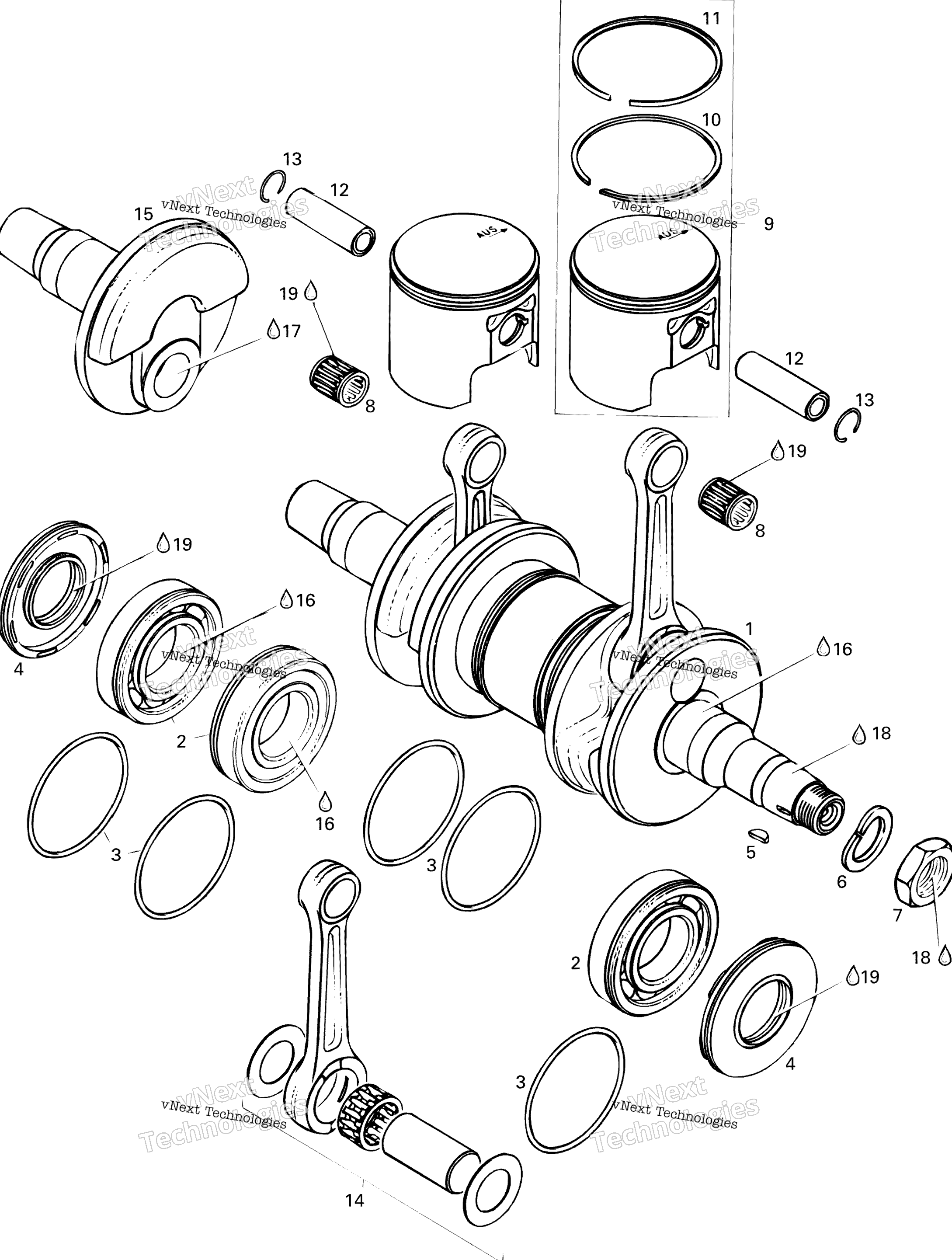 Коленчатый вал And Pistons