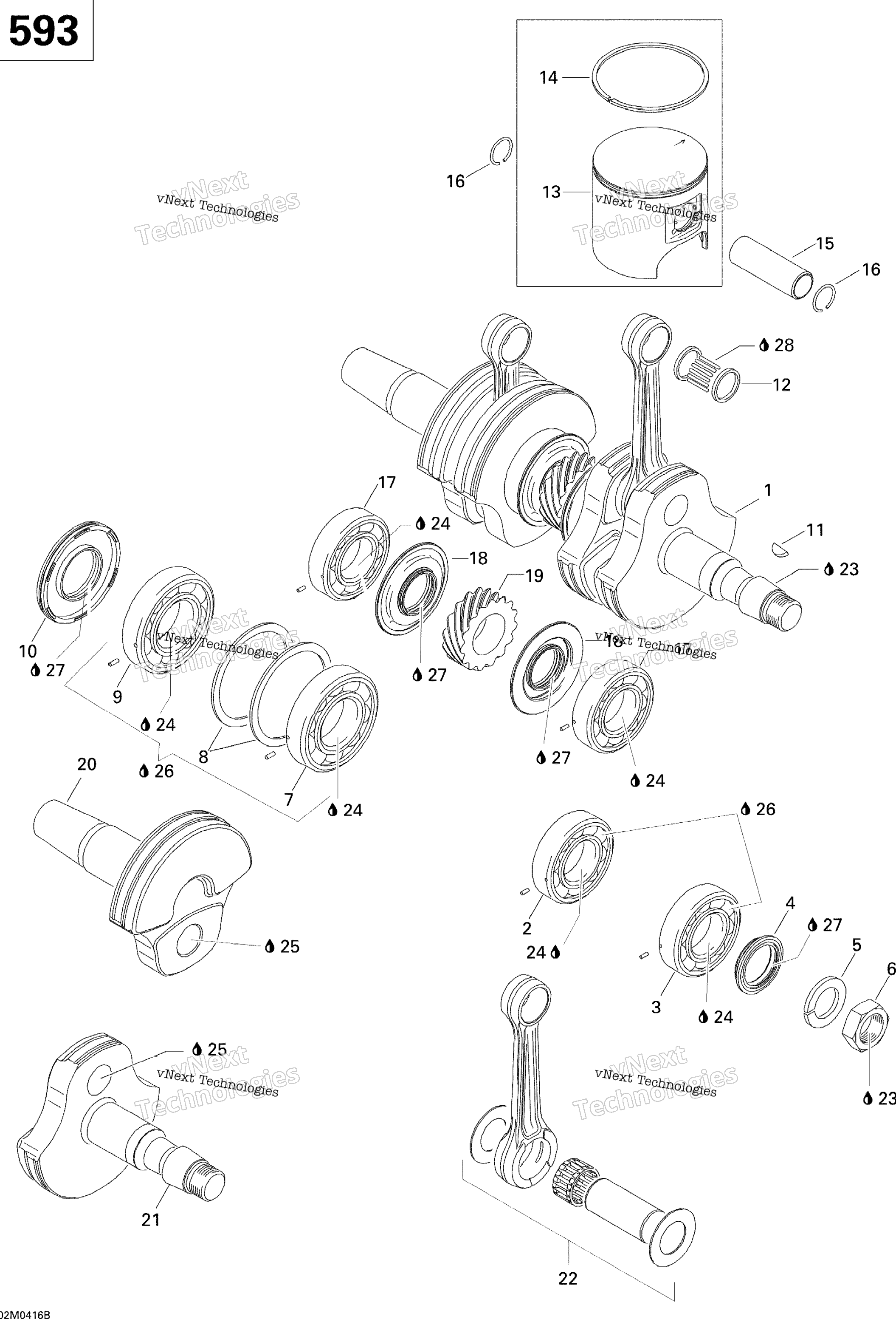 Коленчатый вал And Pistons (593)