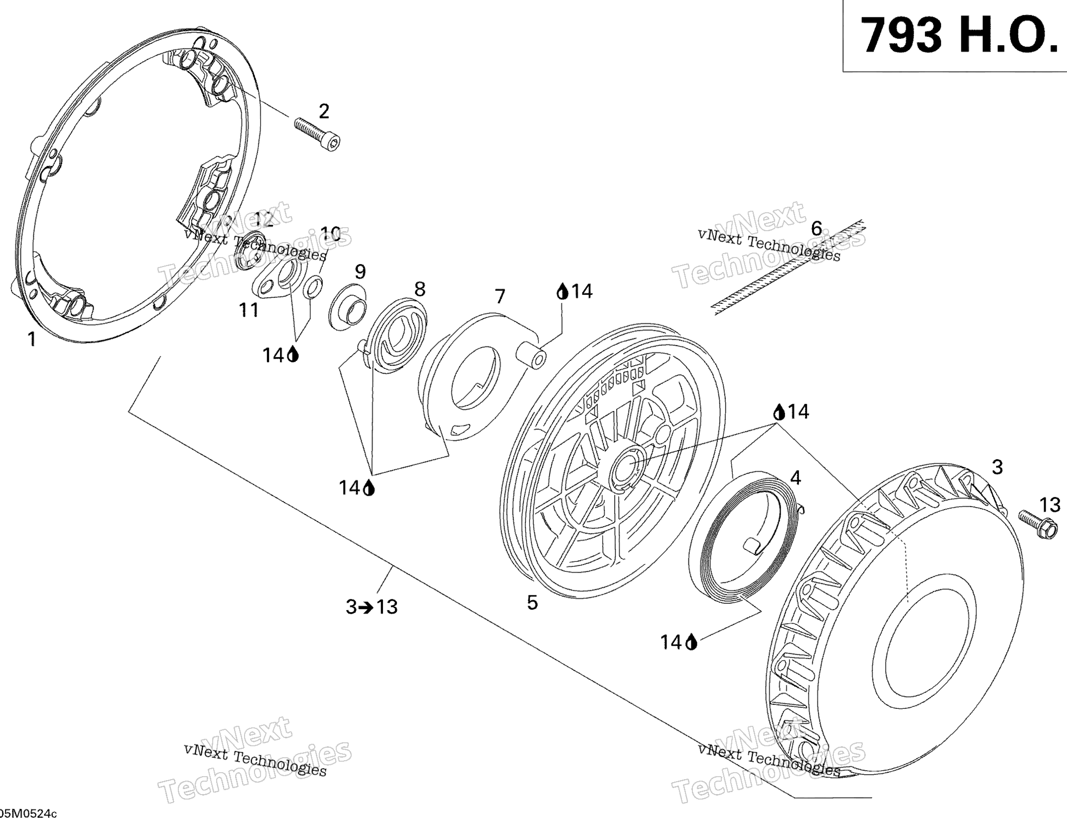 Ручной стартер Starter 793Ho
