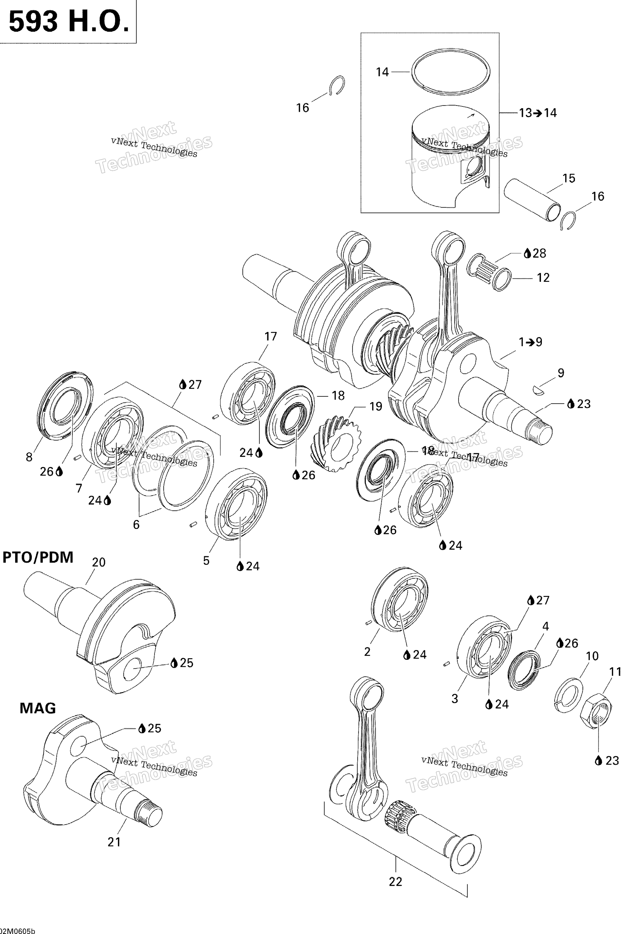 Коленчатый вал And Pistons 593Ho