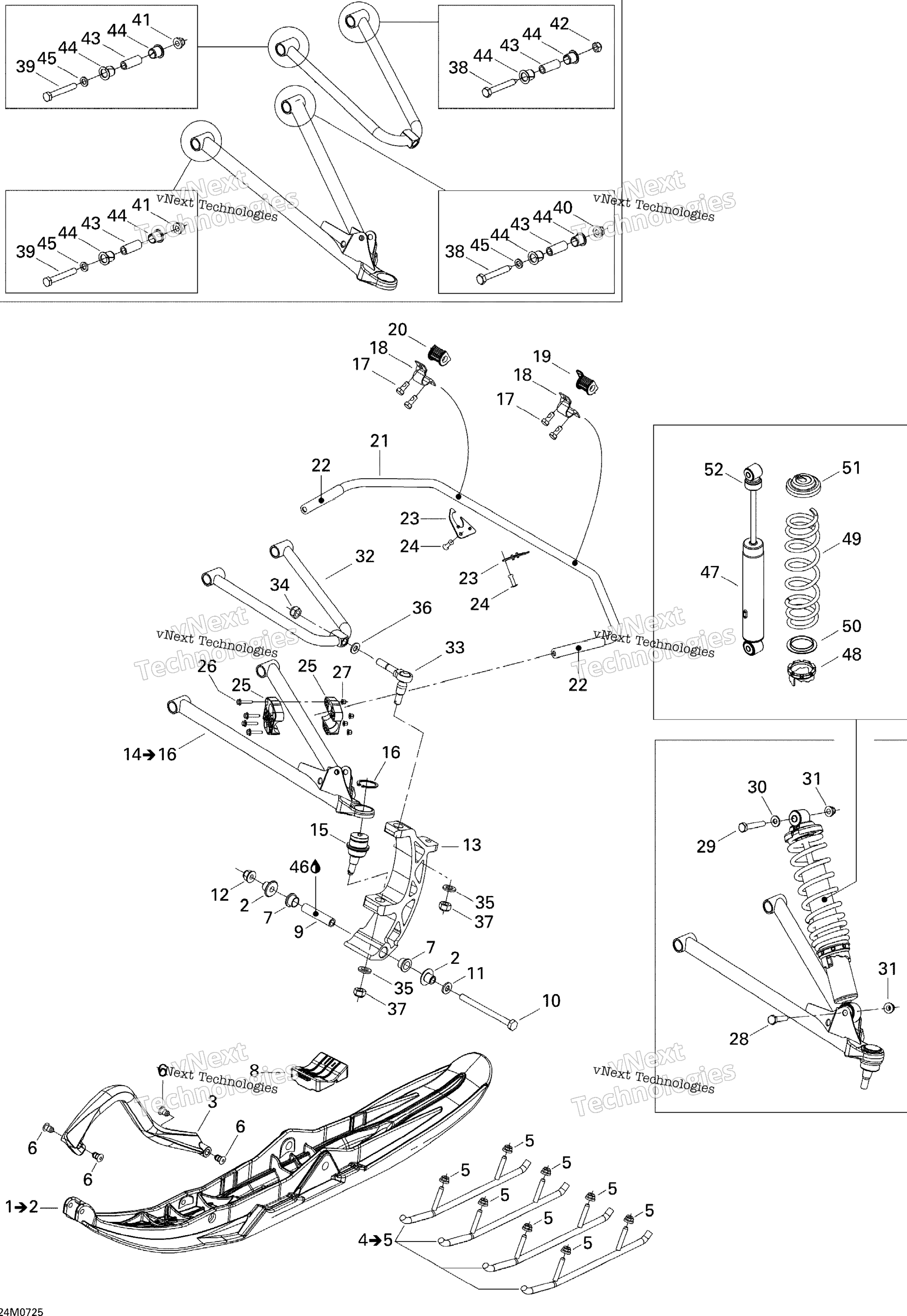 Передняя часть Suspension And Ski Ltd