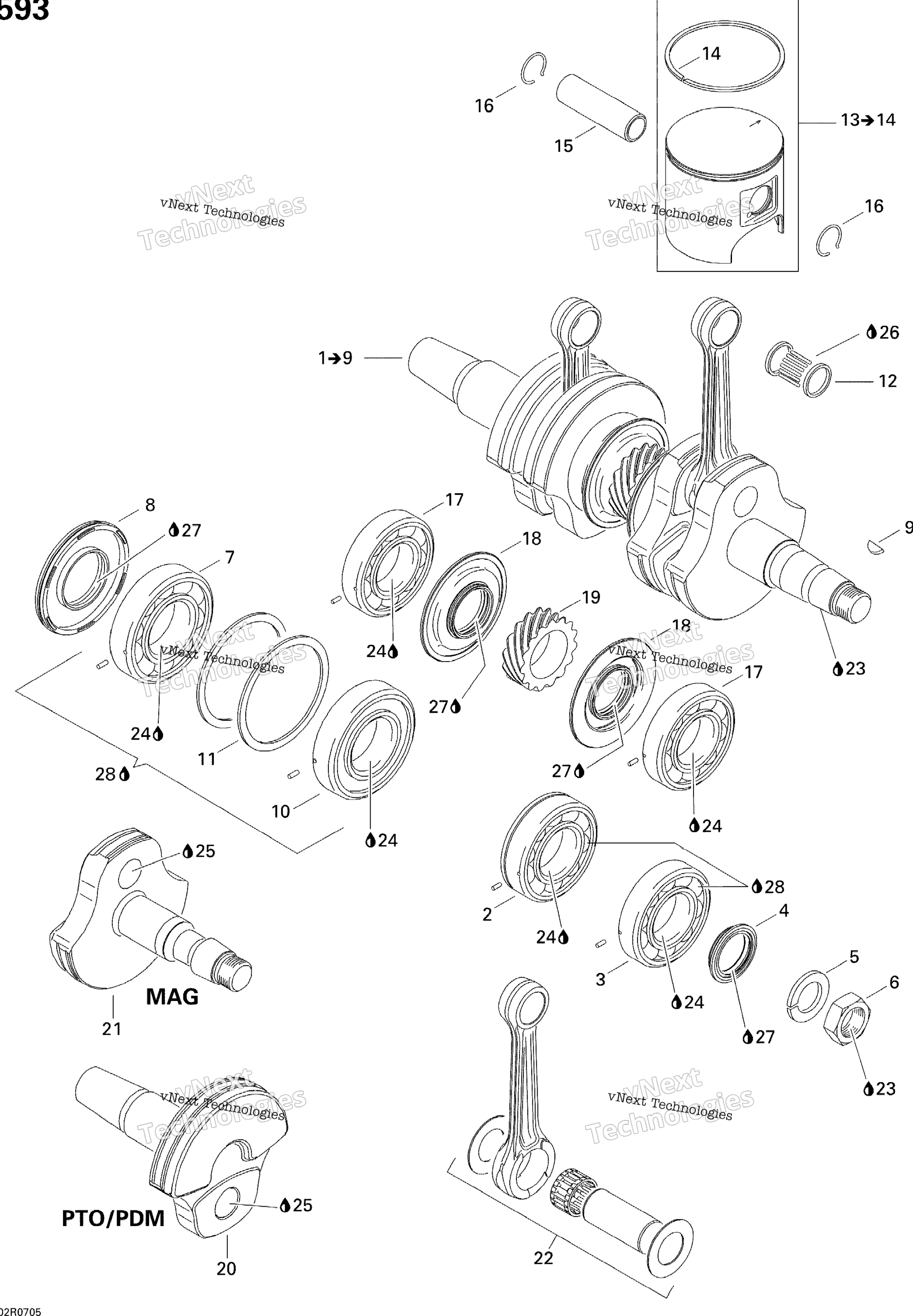 Коленчатый вал And Pistons