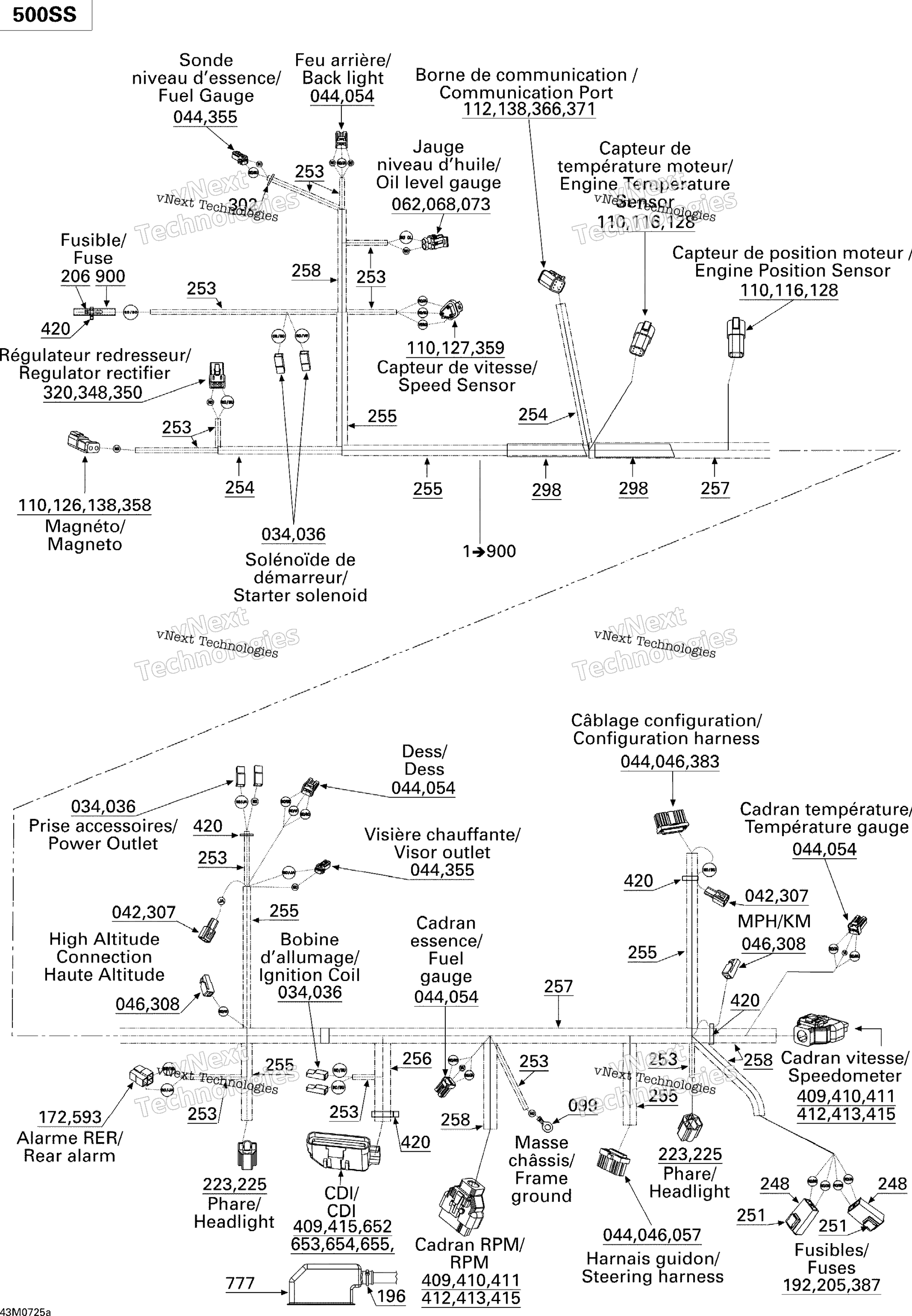 Электрооборудование Harness 500Ss