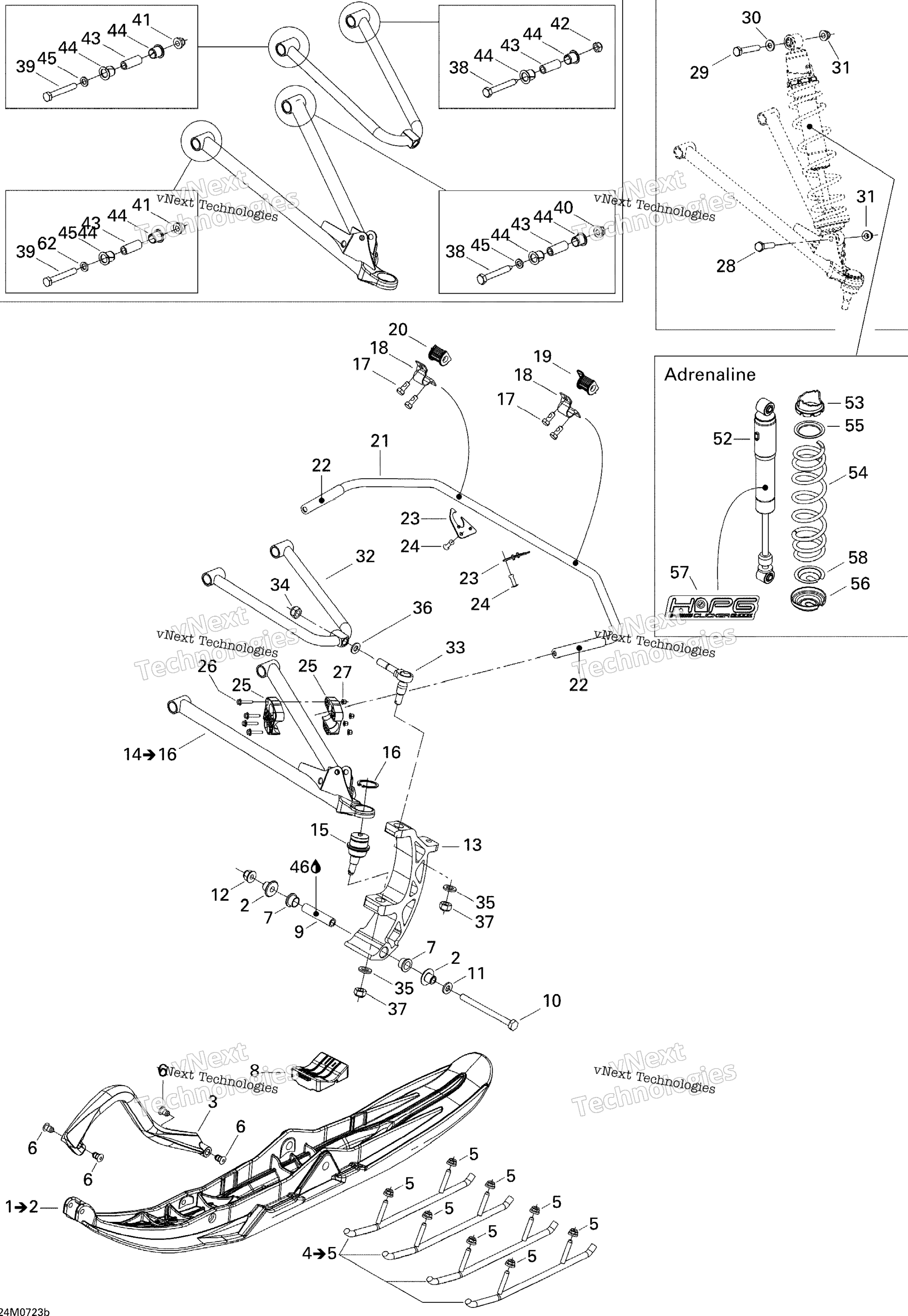 Передняя часть Suspension And Ski Adr