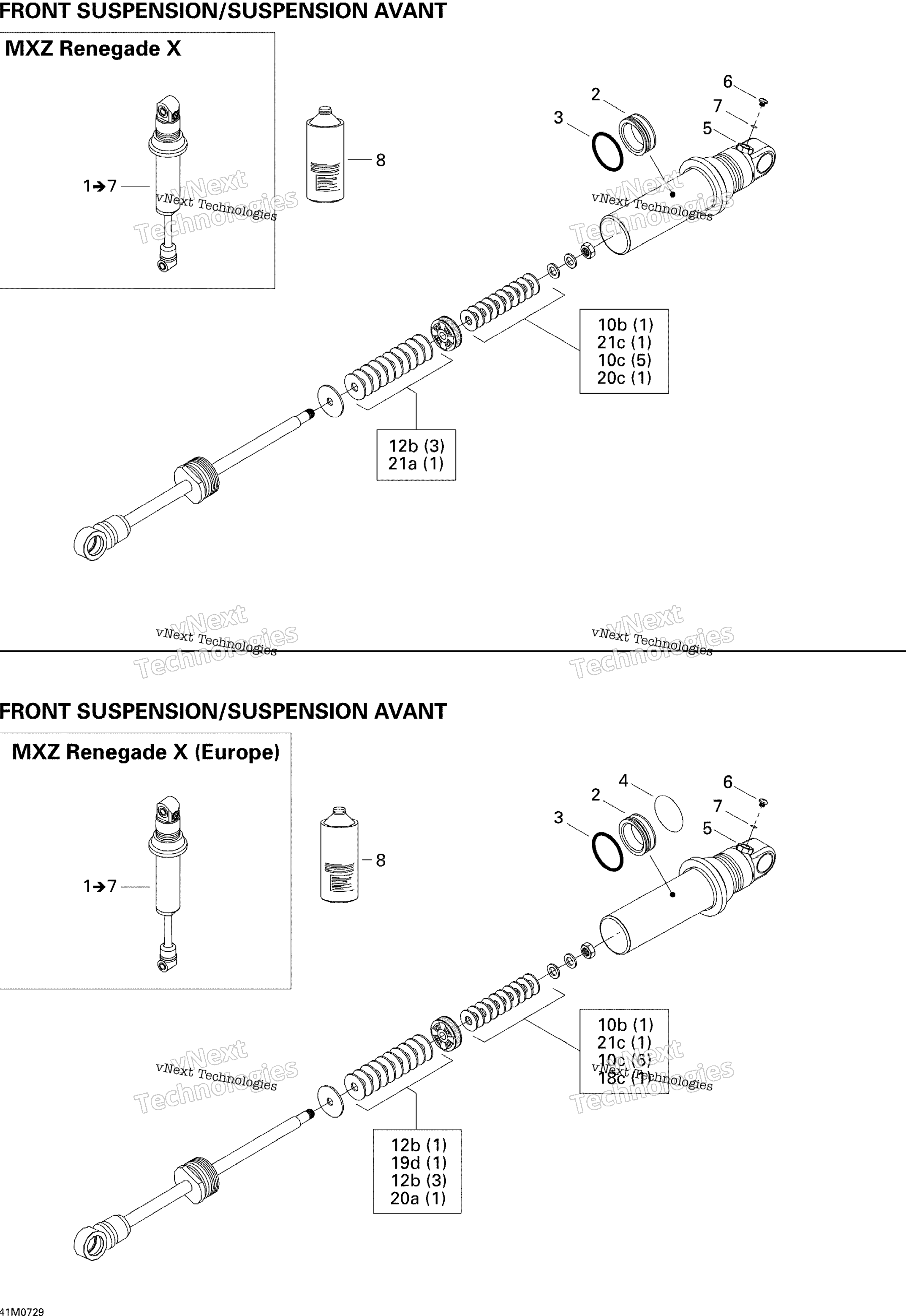 Take Apart Shock, передний Renx