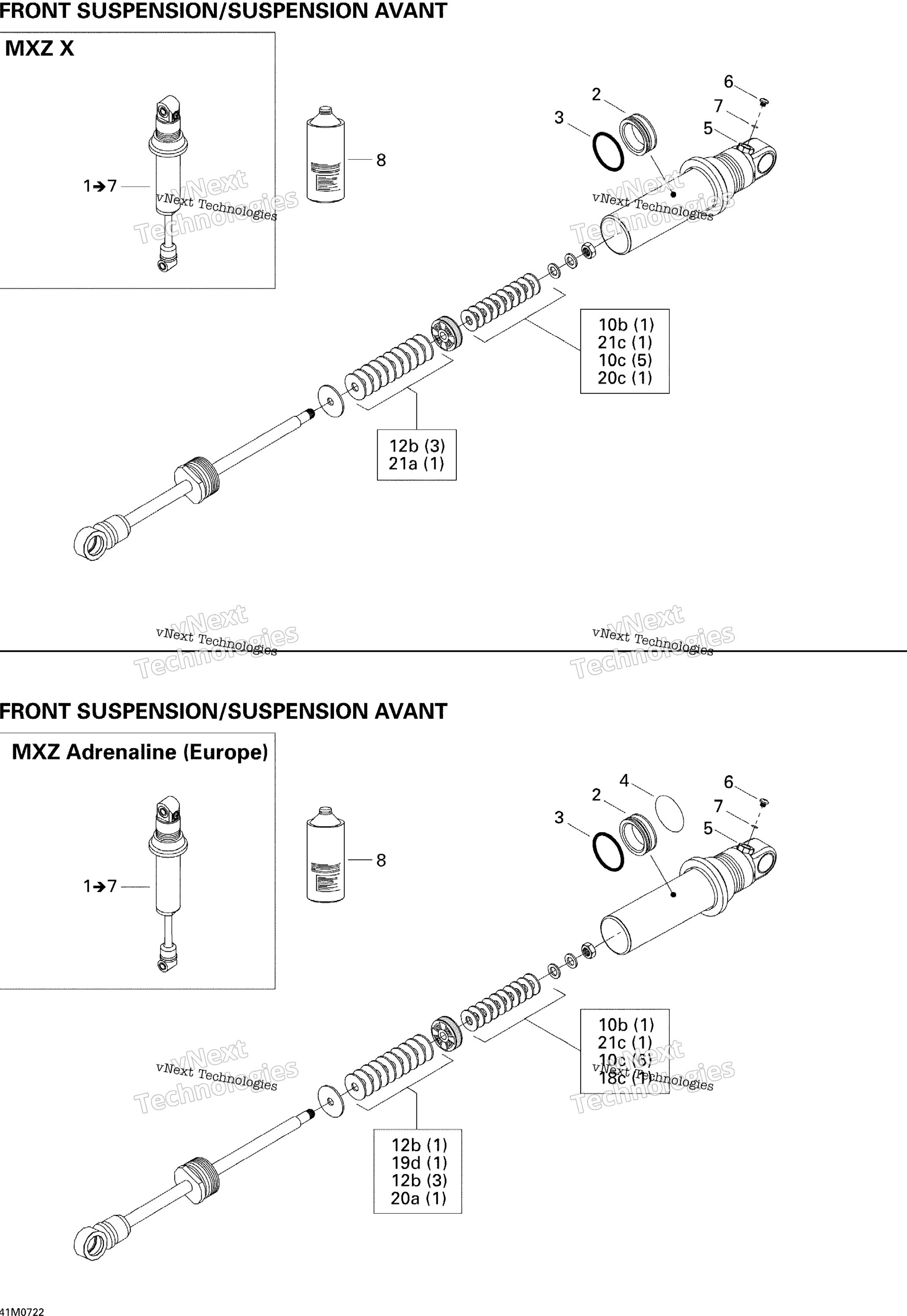 Take Apart Shock, передний X