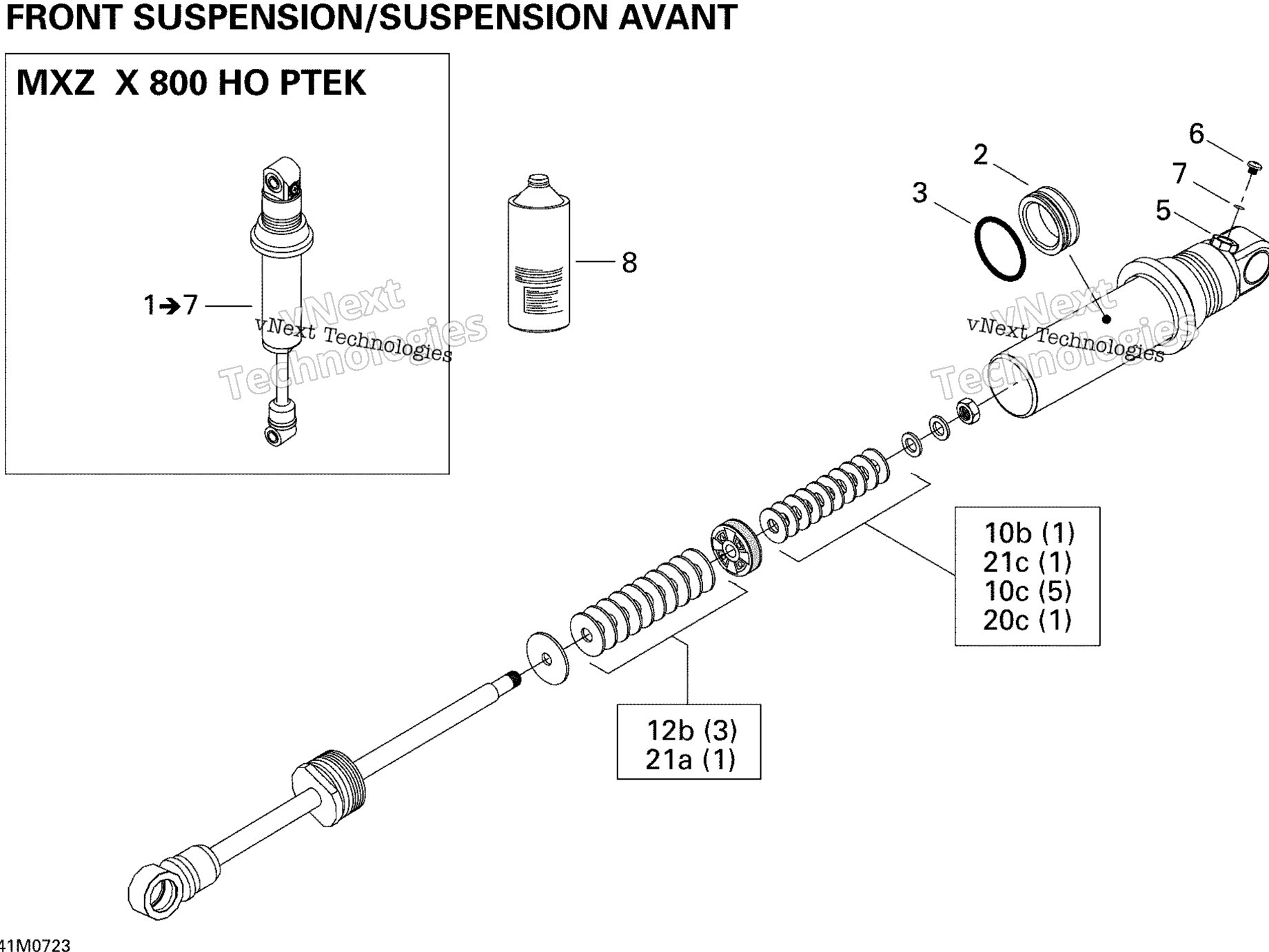 Take Apart Shock, передний X