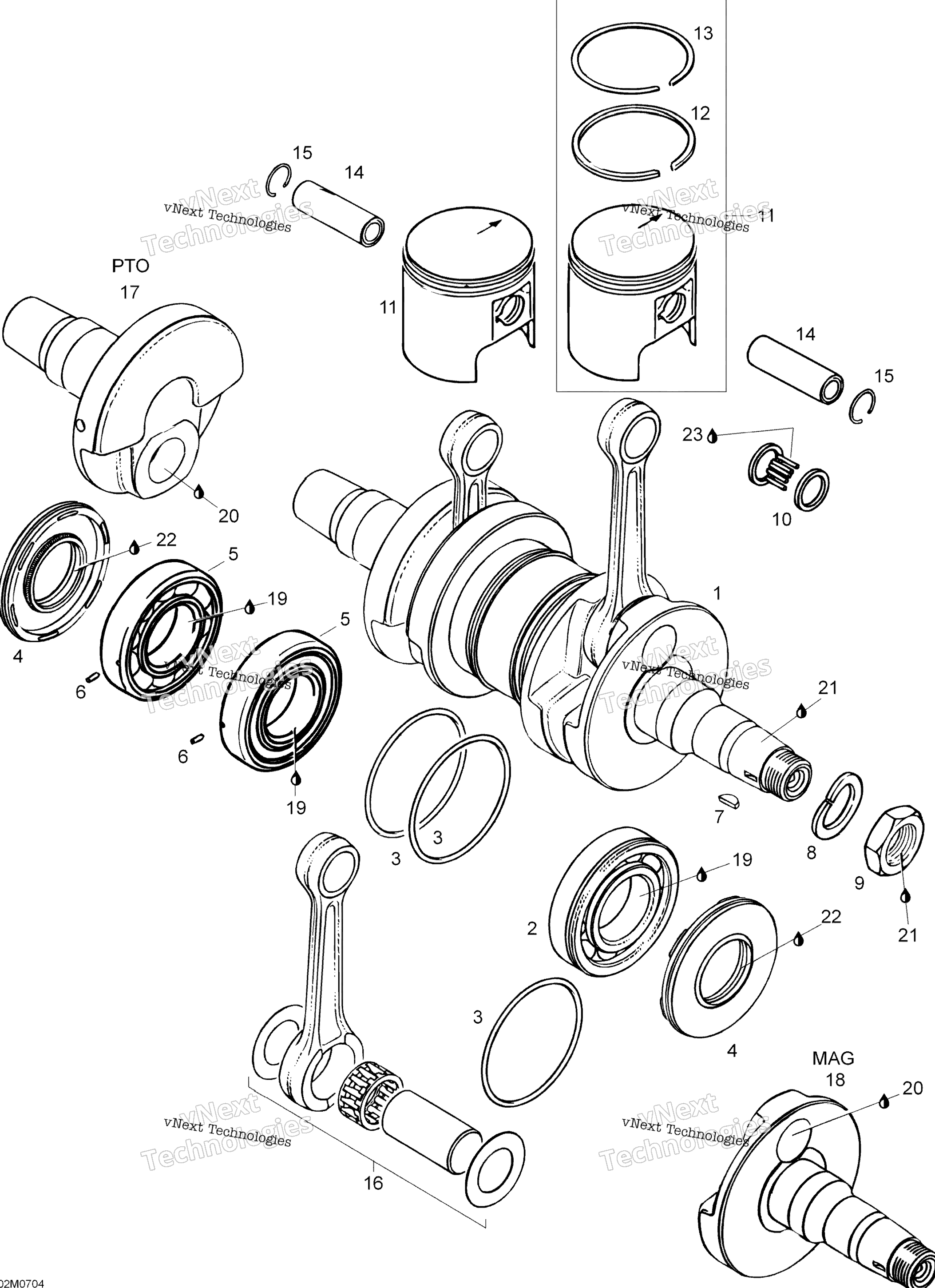 Коленчатый вал And Pistons