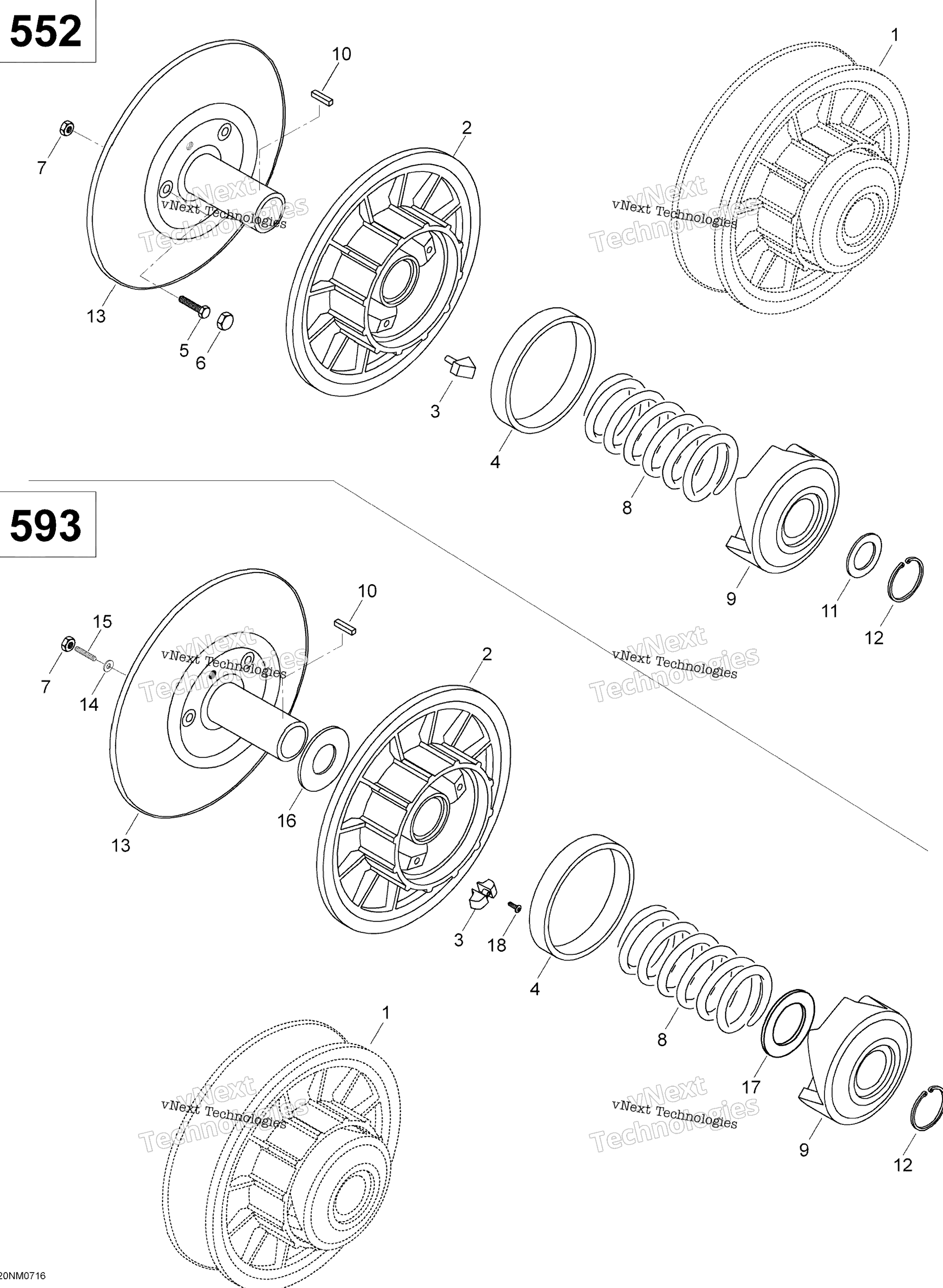 Ведомый Pulley 550