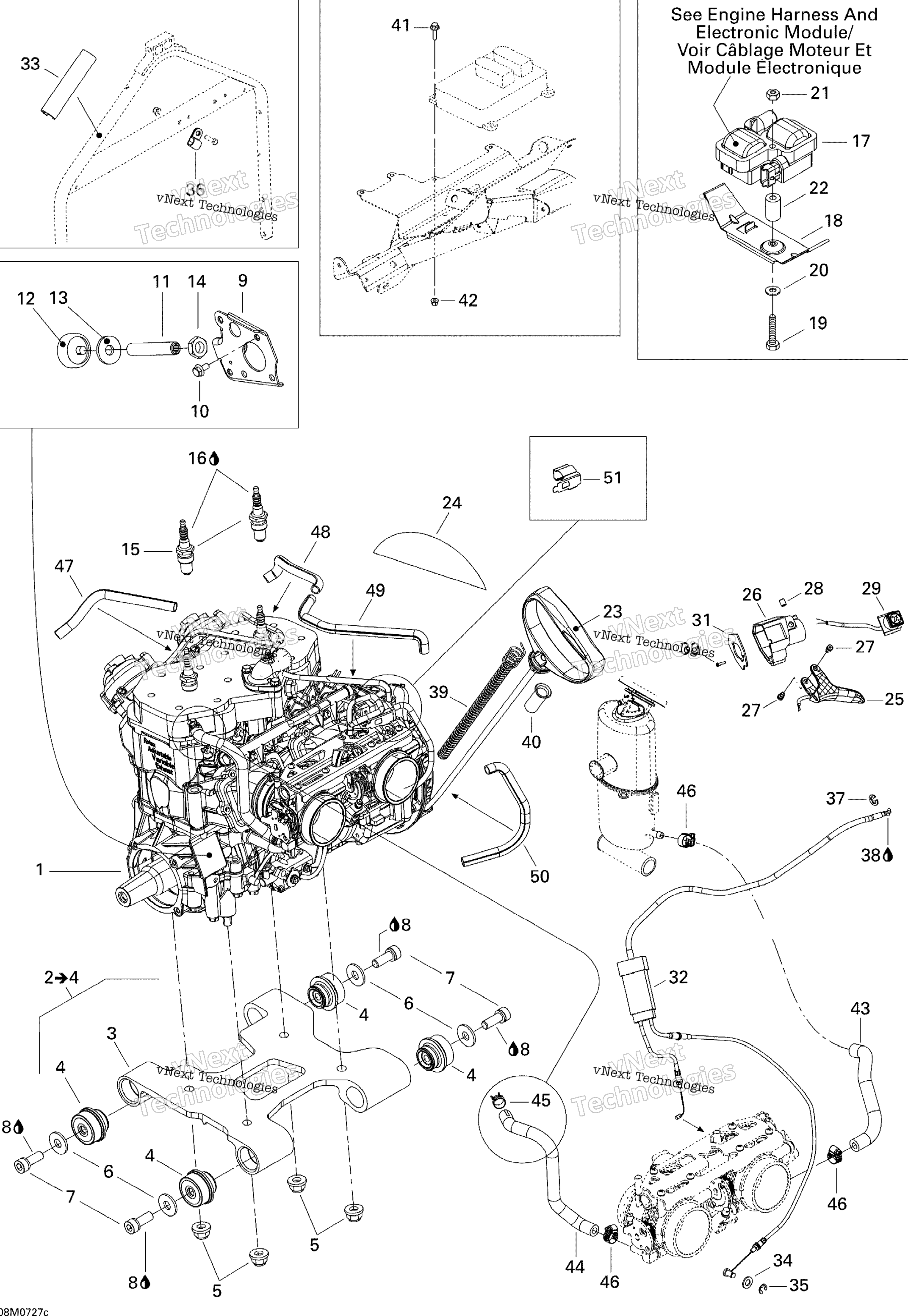 Двигатель And Engine Support 600Ho Sdi