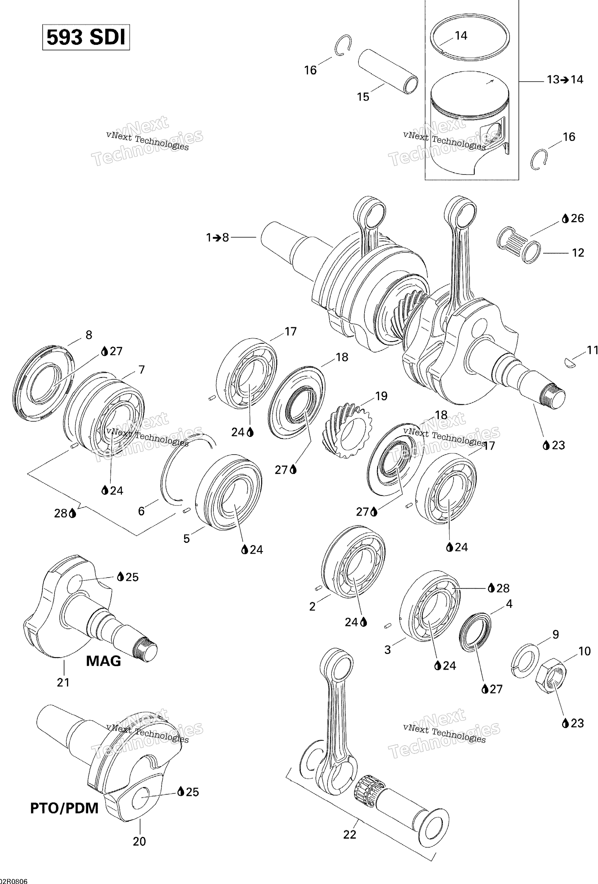 Коленчатый вал And Pistons