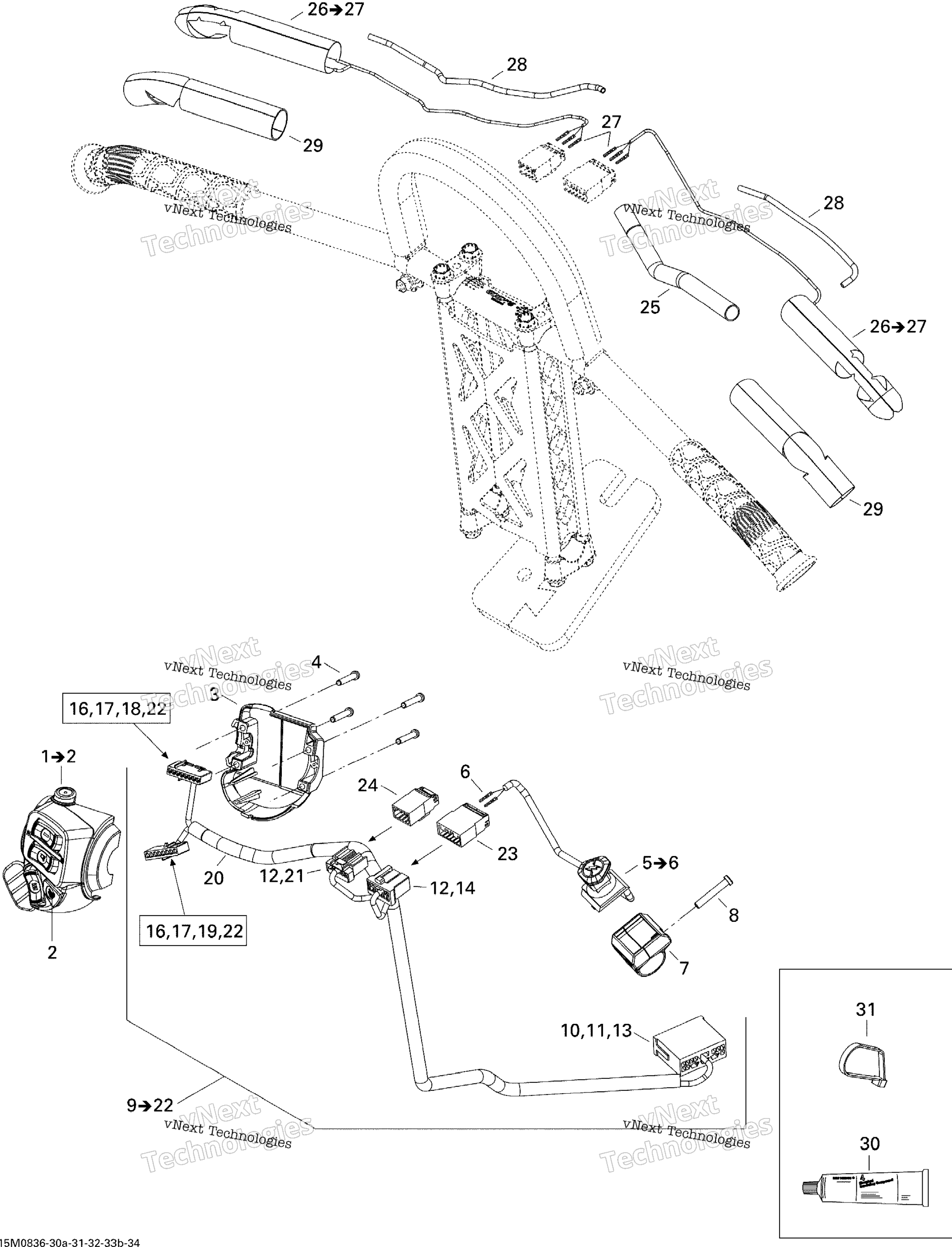 Рулевое управление Wiring Harness 800R