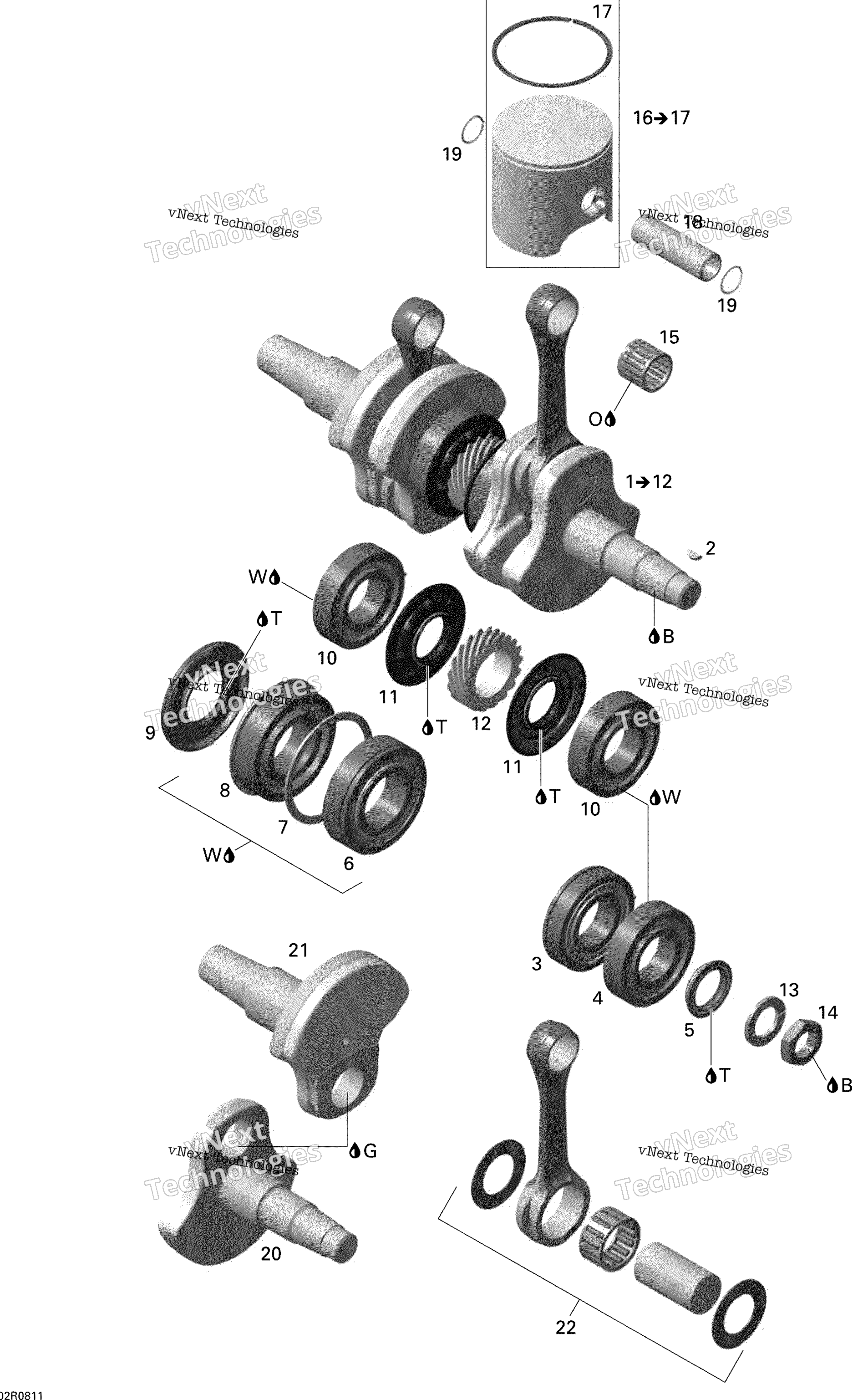 Коленчатый вал And Pistons