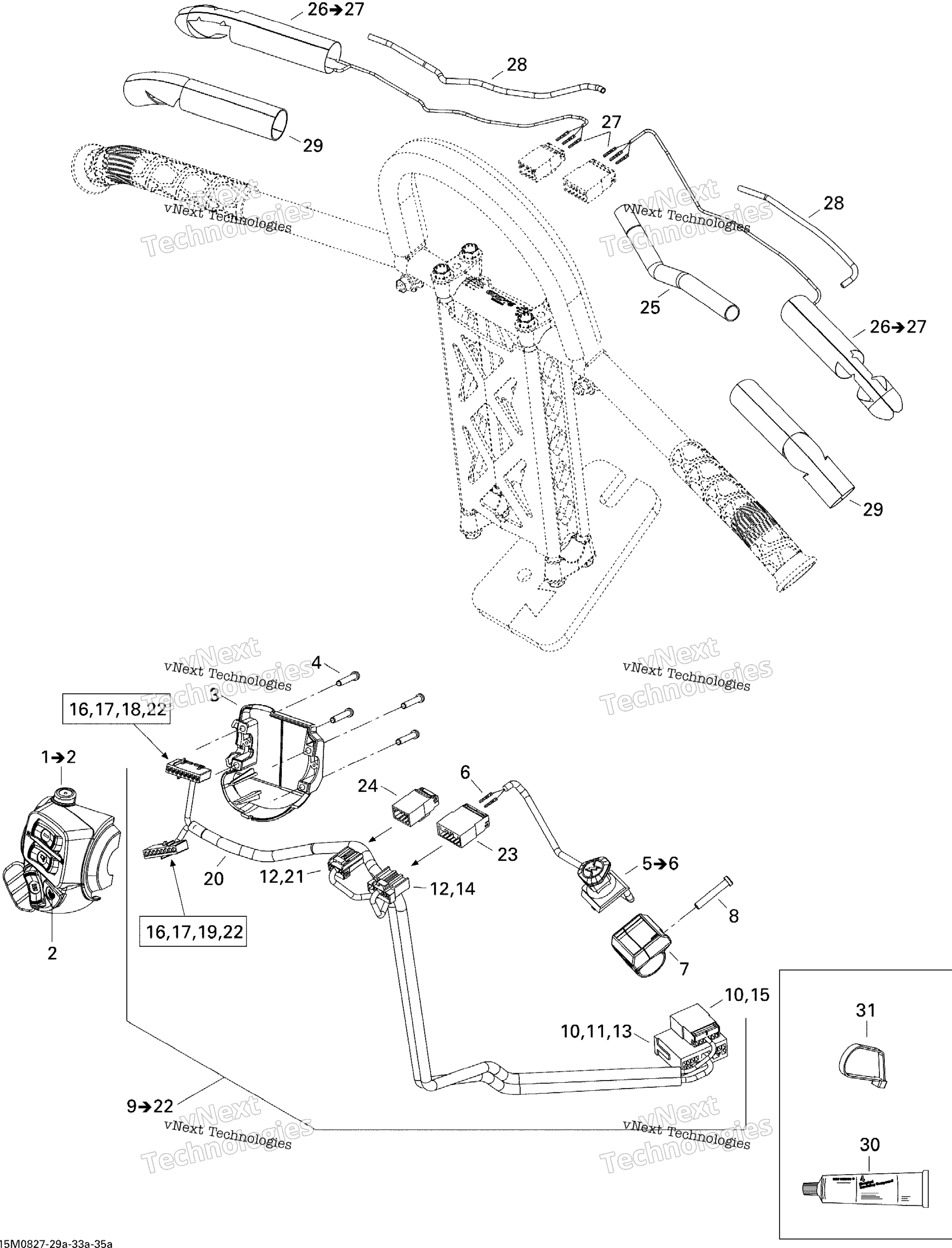 Рулевое управление Wiring Harness 800R, X