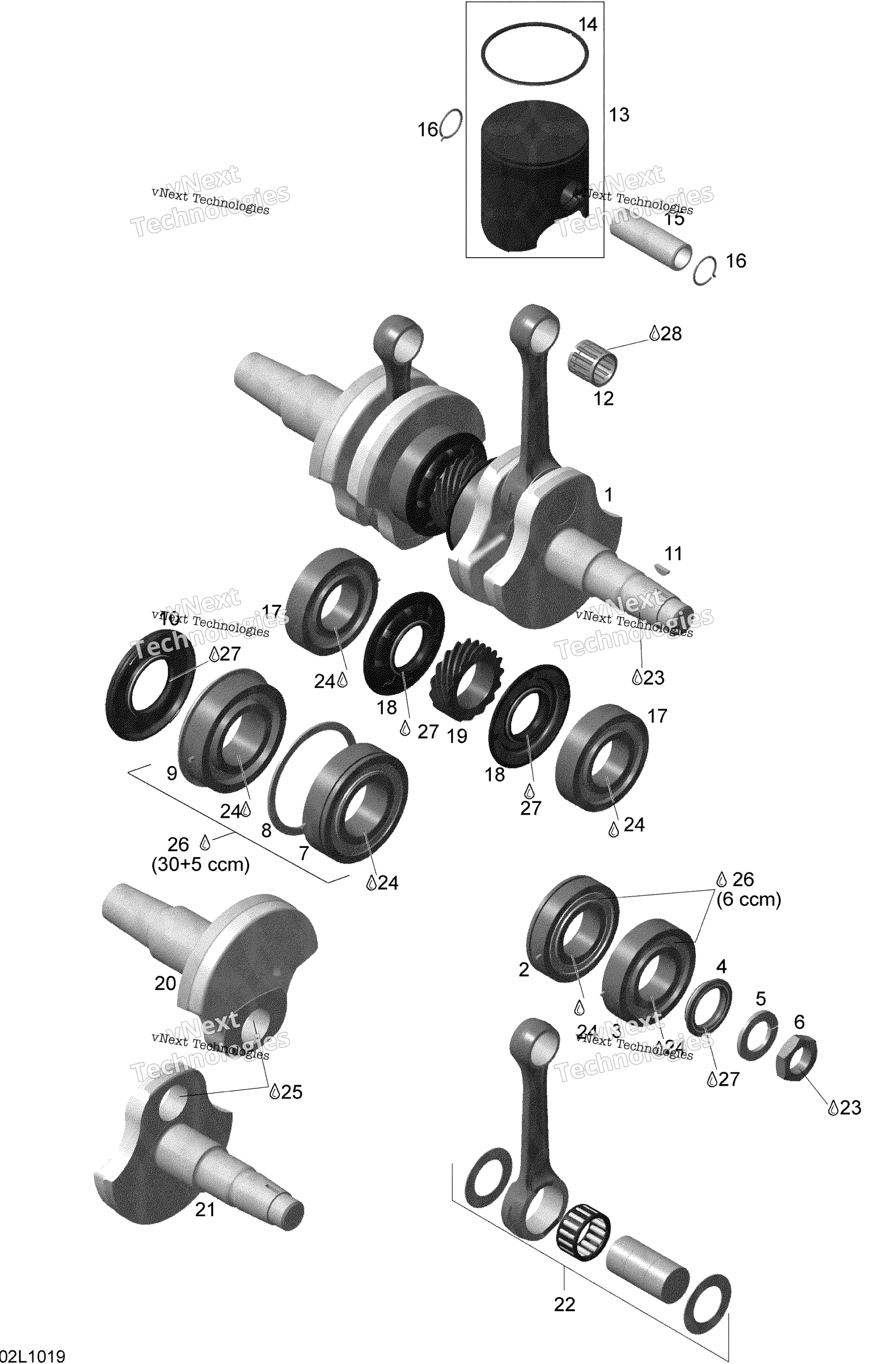 Коленчатый вал And Pistons