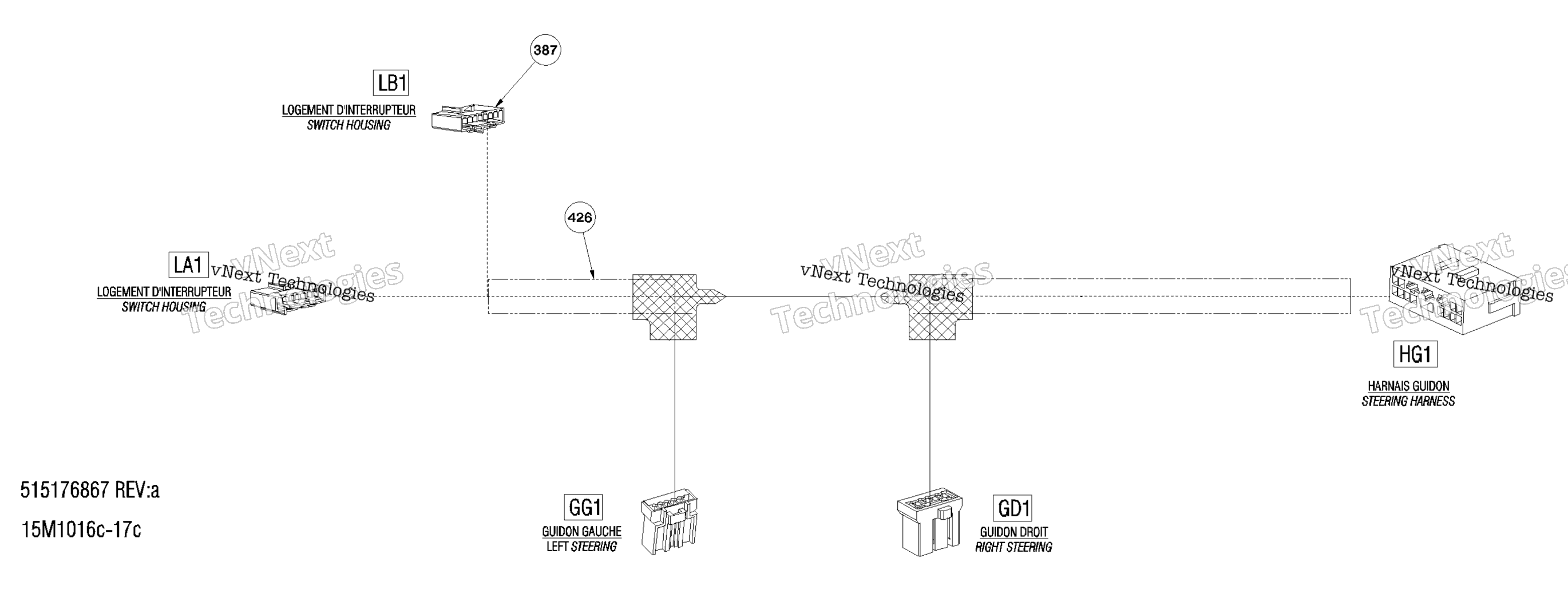 Рулевое управление Wiring Harness 1200