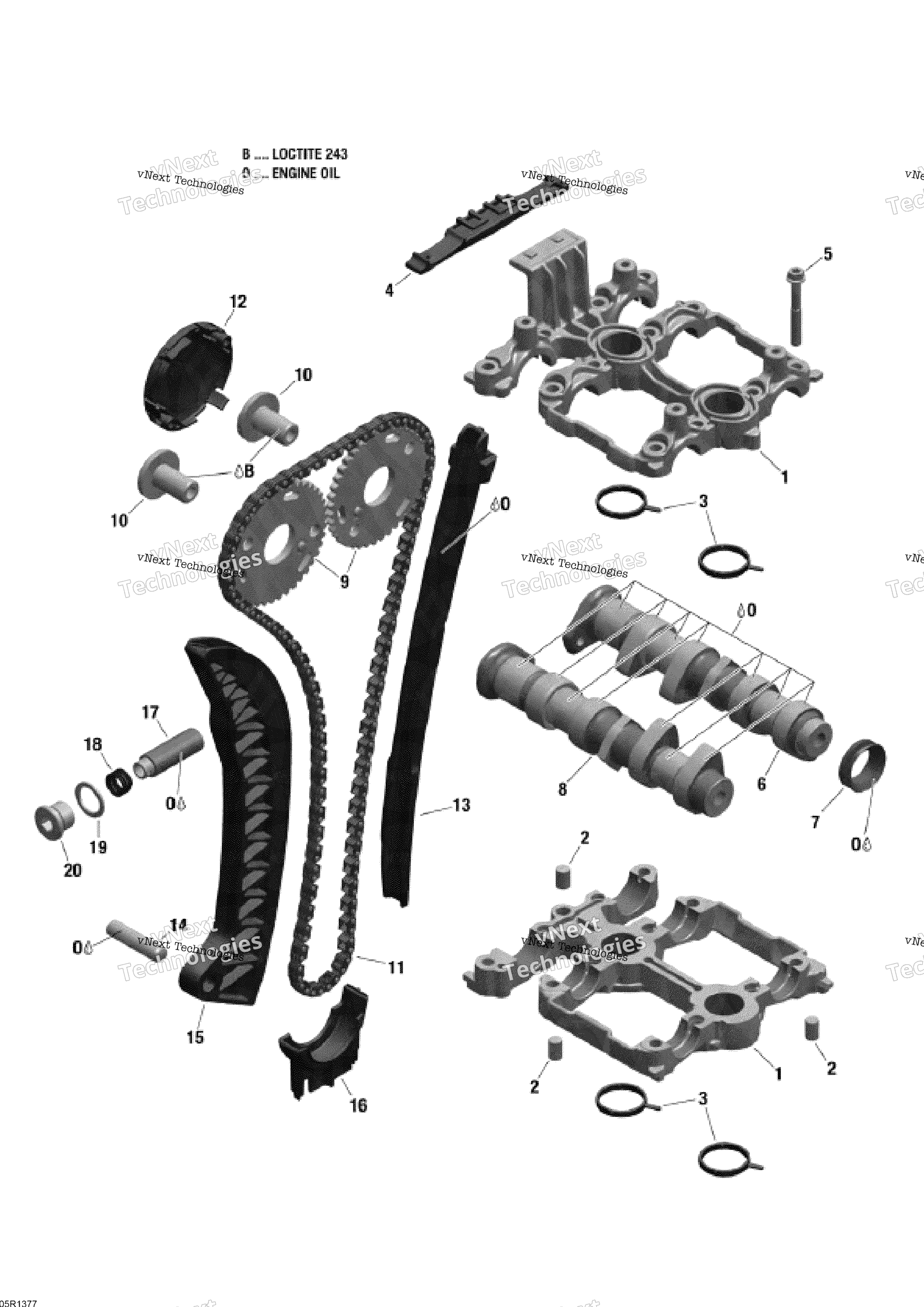 Camshafts и Timing цепь