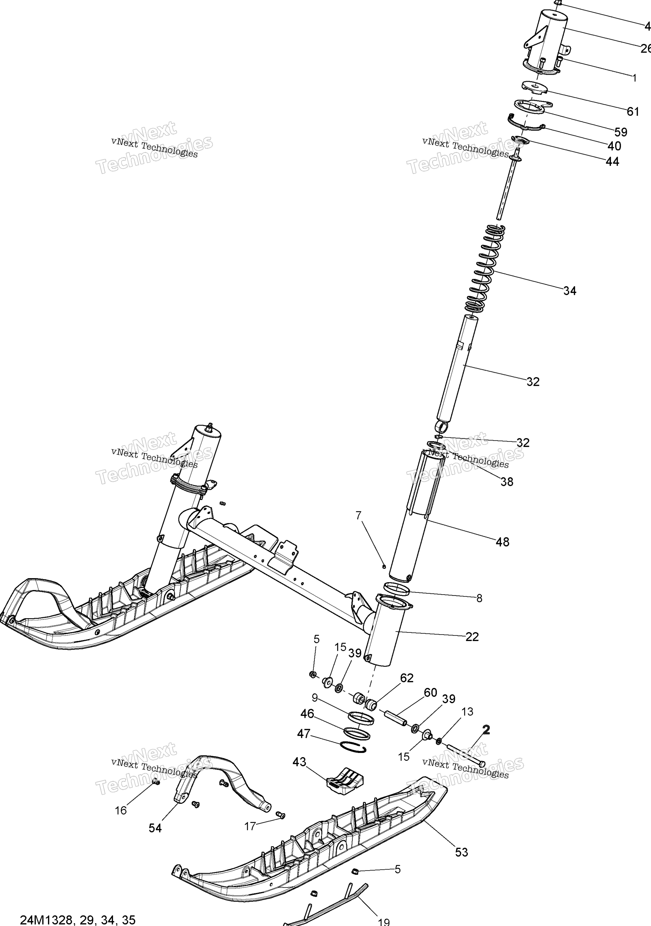 Передняя часть Suspension And Ski