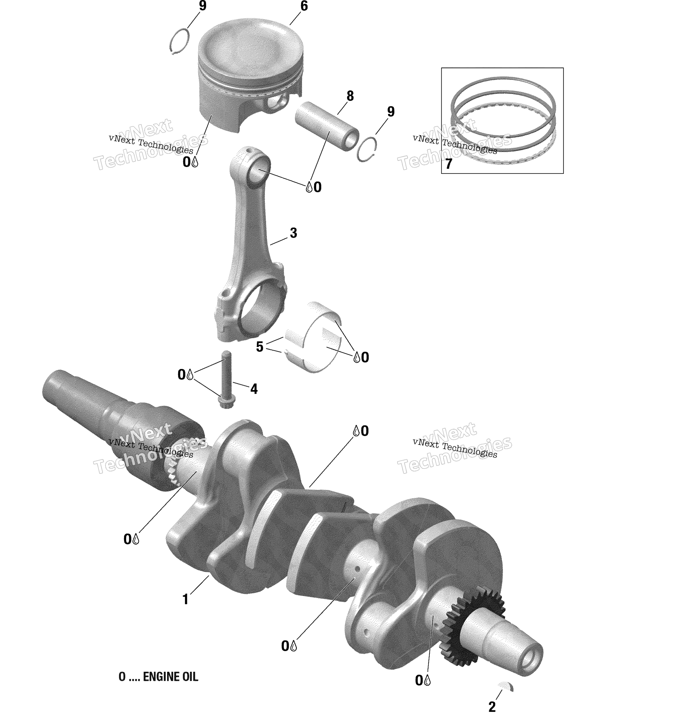 Коленчатый вал And Pistons