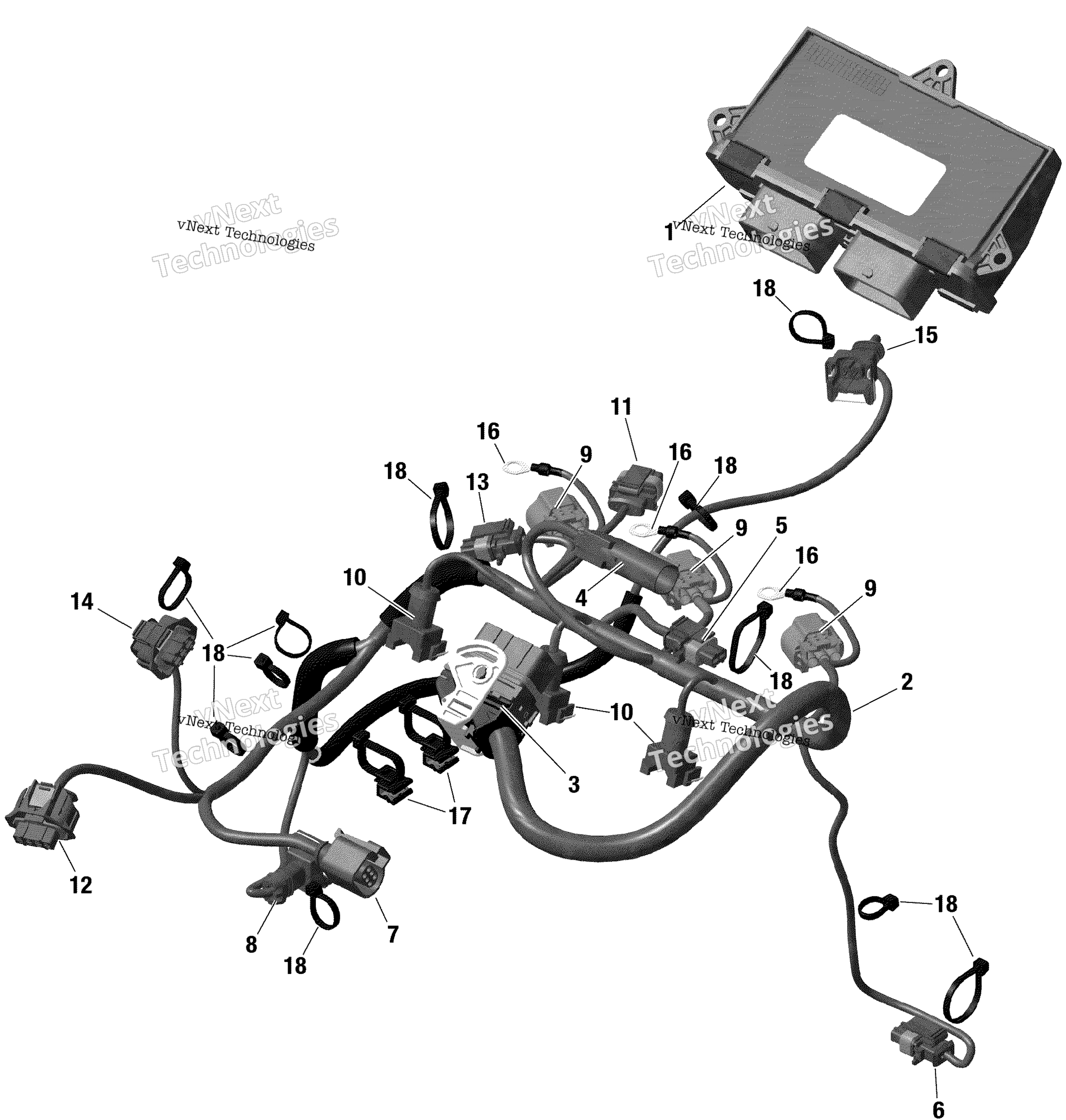 Двигатель Harness And Electronic Module