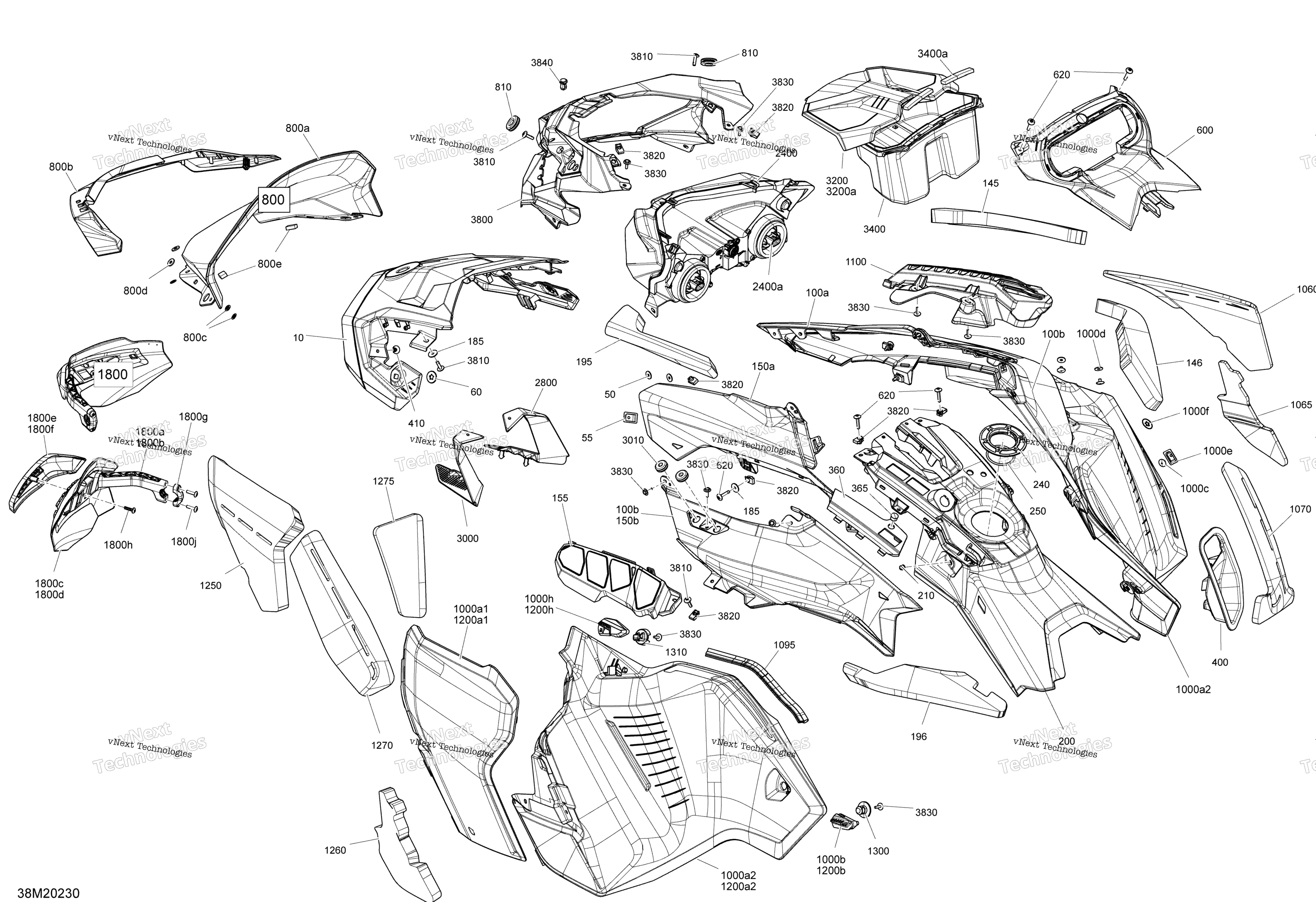 кузов Hood Section Adrenaline Manta Green