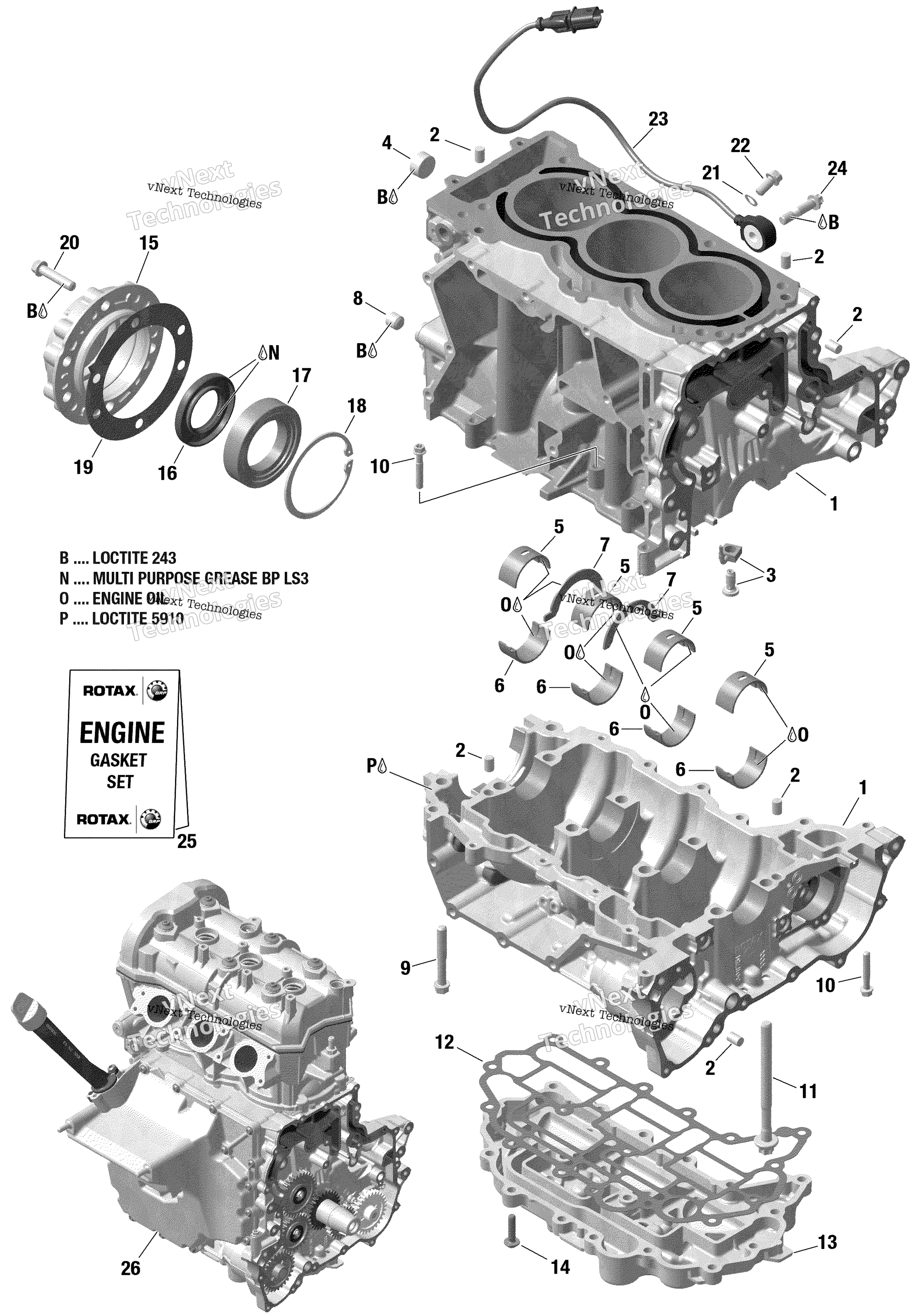 Rotax Crankcase