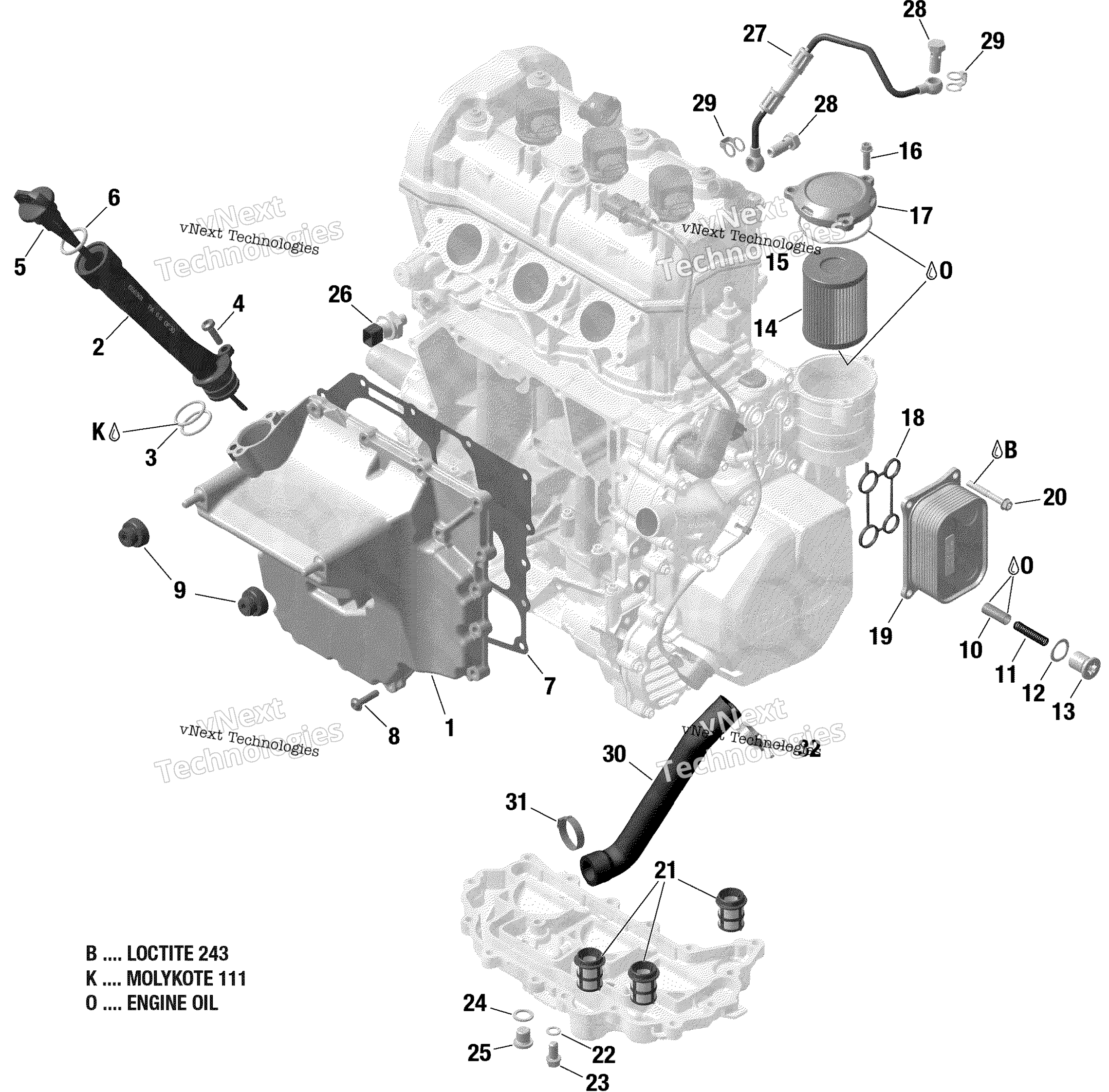Rotax двигатель Lubrication