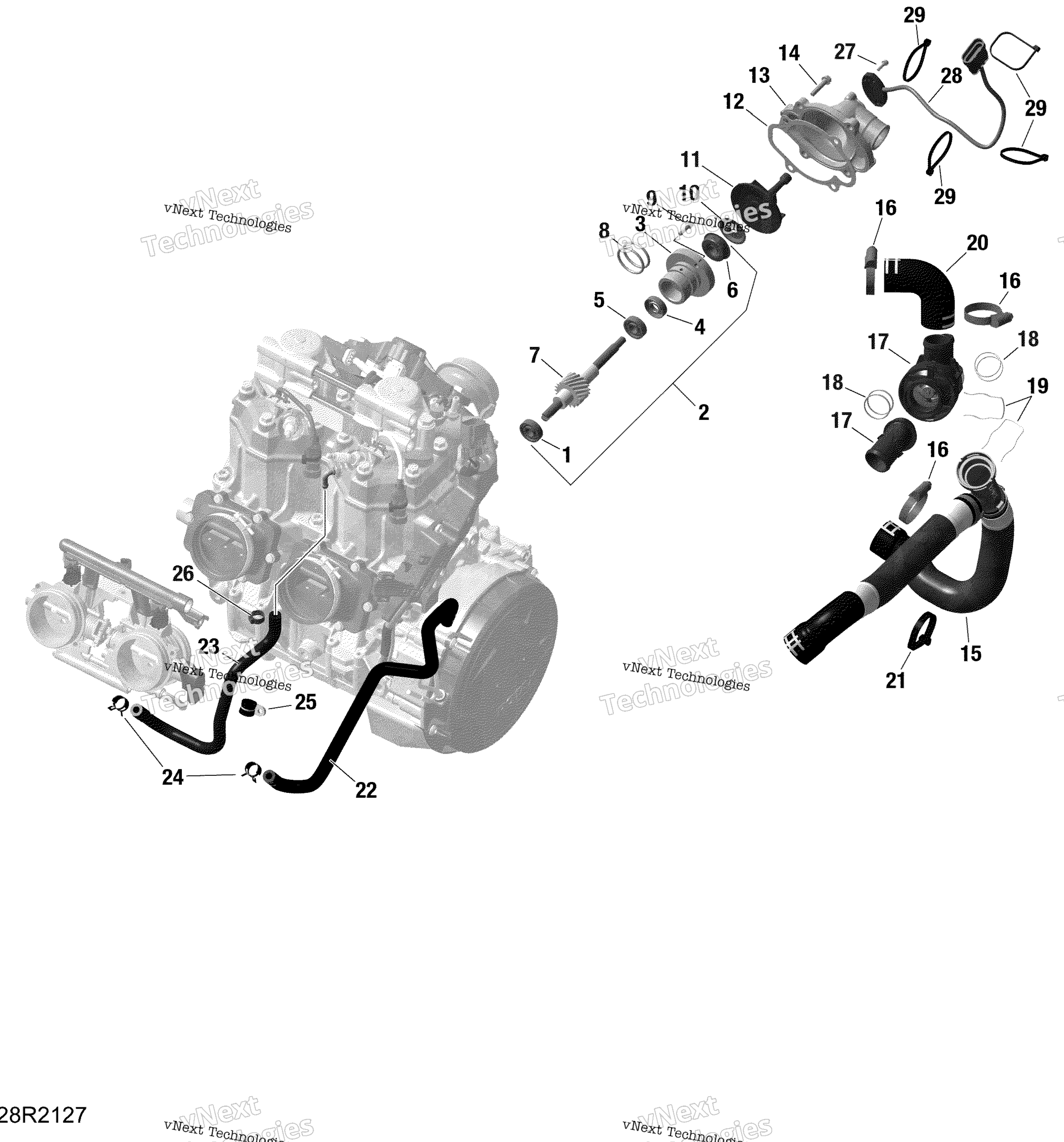 Rotax двигатель охлаждение Turbo