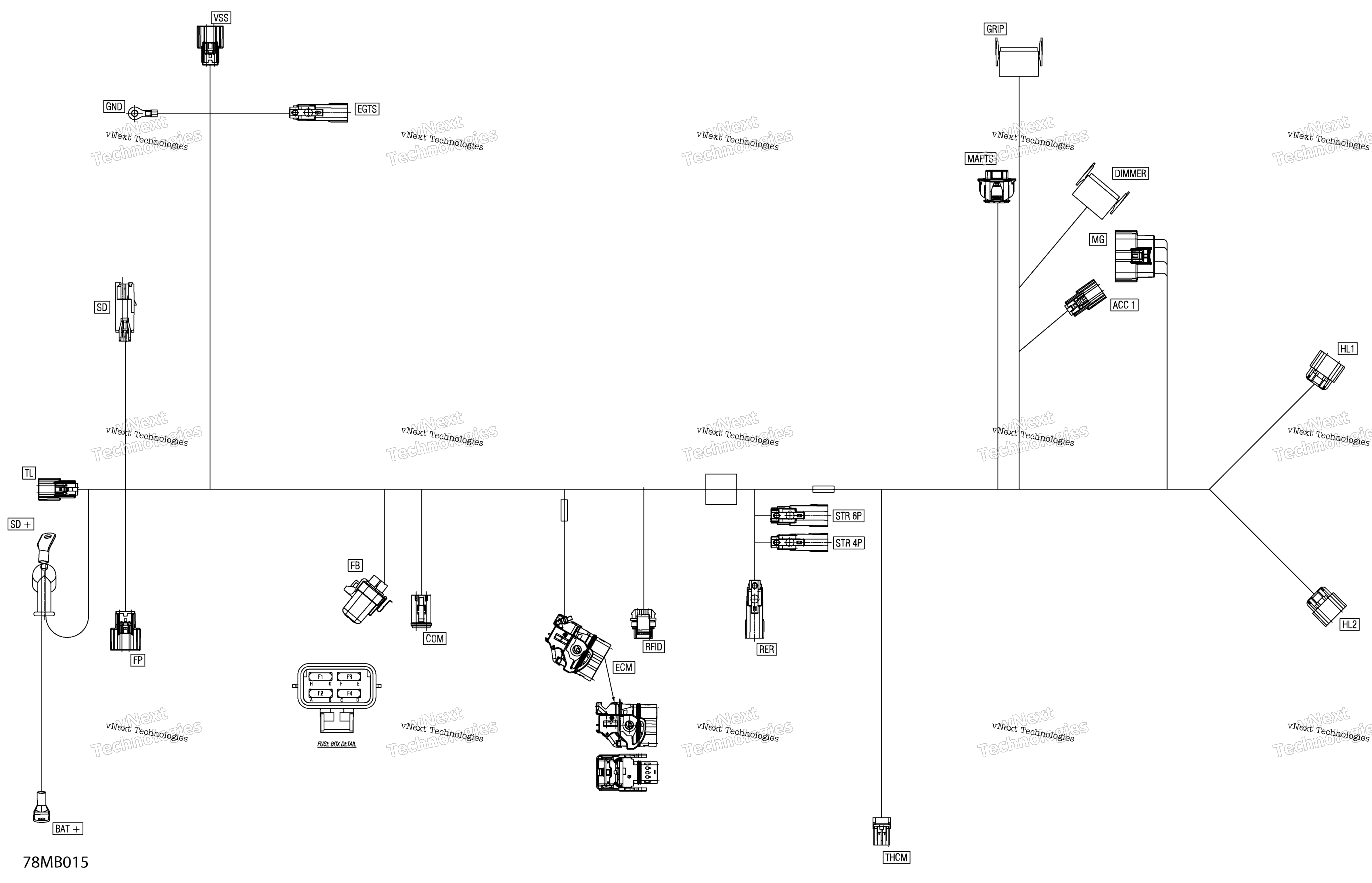 Электрооборудование - Main Harness - 515178794